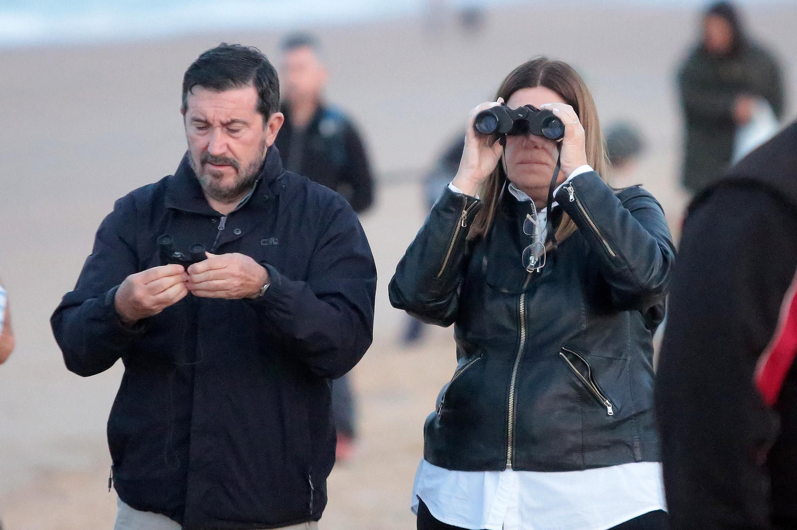 Imágenes del ambiente para ver el lanzamiento del cohete Miura 1