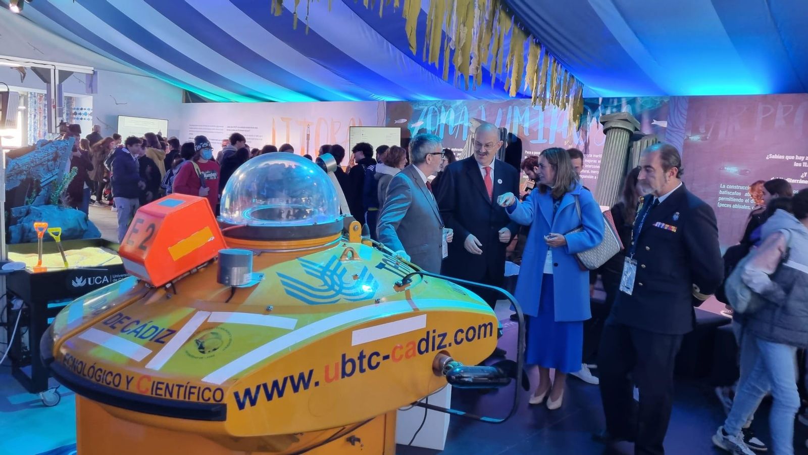Visita de autoridades a la Feria del Mar de InnovAzul 2022. Visita de autoridades a la Feria del Mar de InnovAzul 2022.