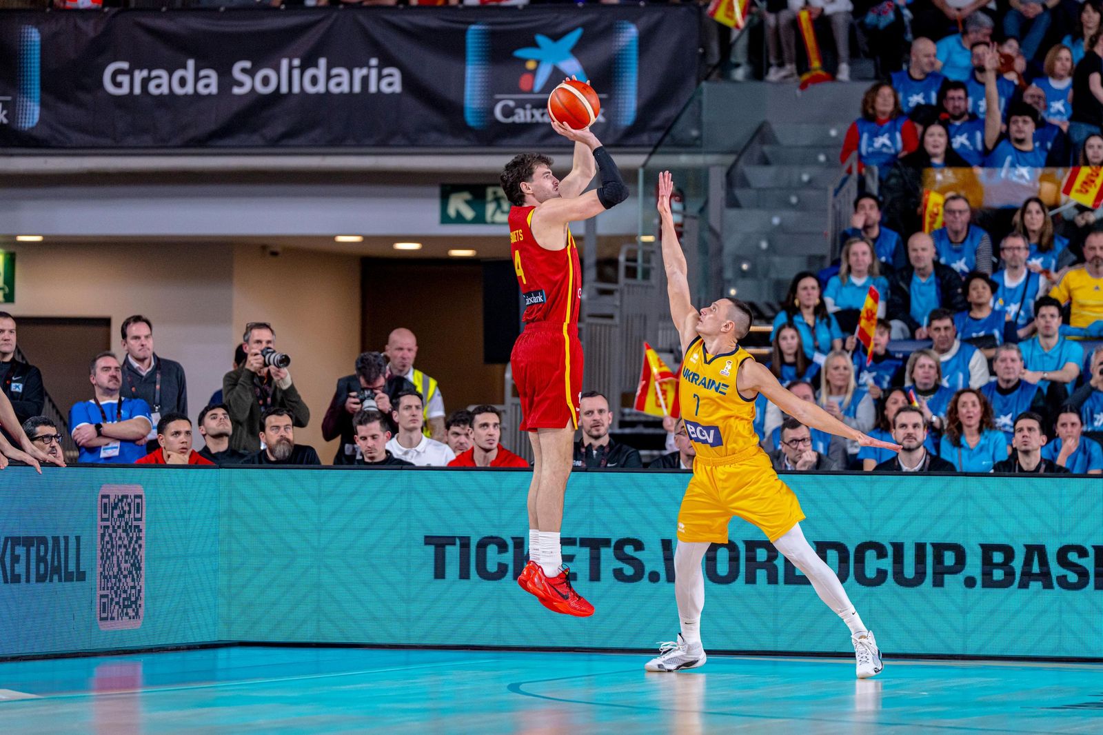 Las mejores fotos del España-Ucrania de baloncesto