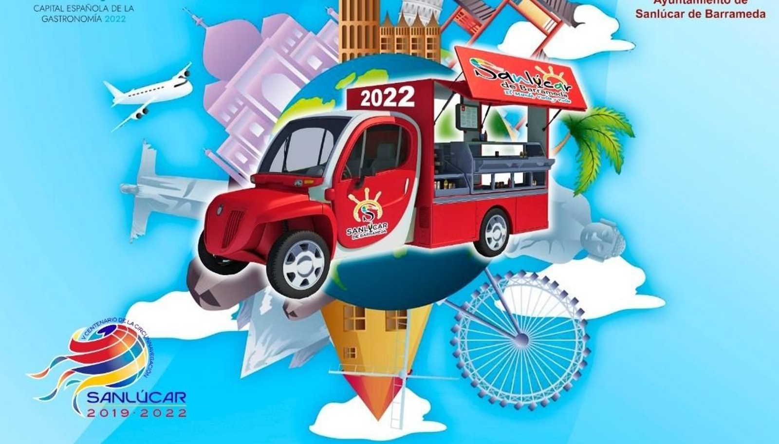 Ilustración del cartel anunciador del Campeonato Mundial de Foodtrucks que se celebrará este fin de semana en Sanlúcar.