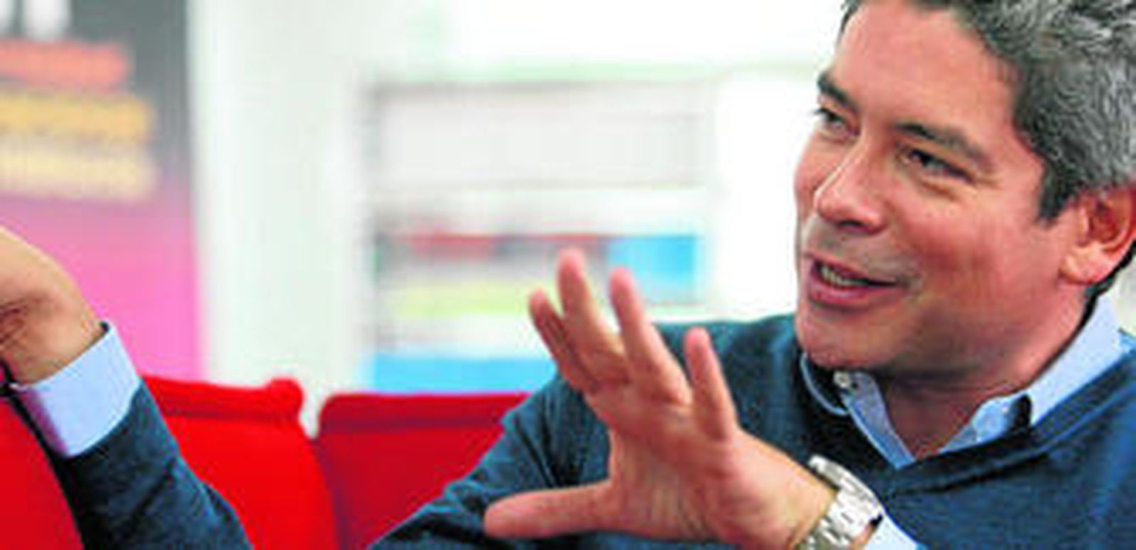 El guionista, escritor y presentador venezolano, en la reciente presentación de una de sus obras en Huelva.