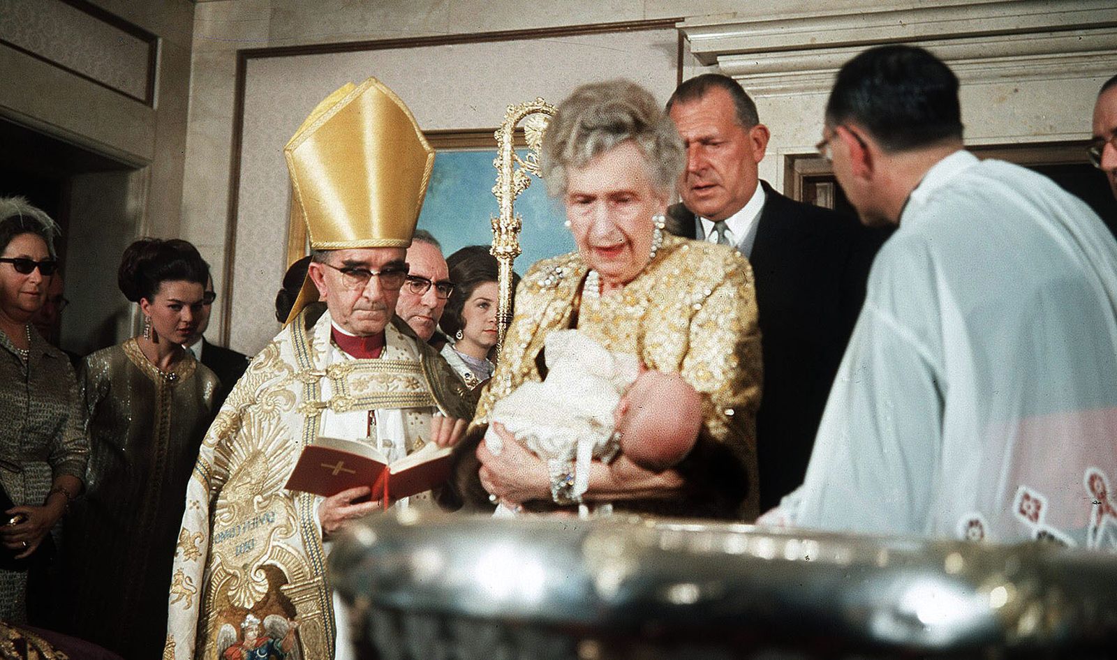 1968 hace 50 añosBautizo del príncipe Felipe de Borbón en la Zarzuela