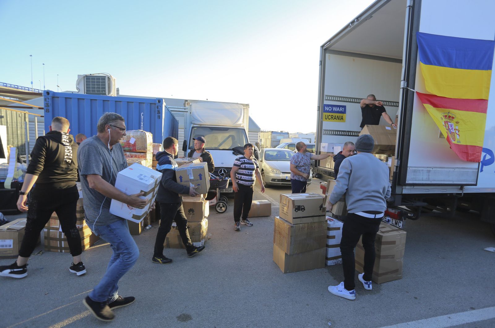 Envío de material humanitario a Ucrania.