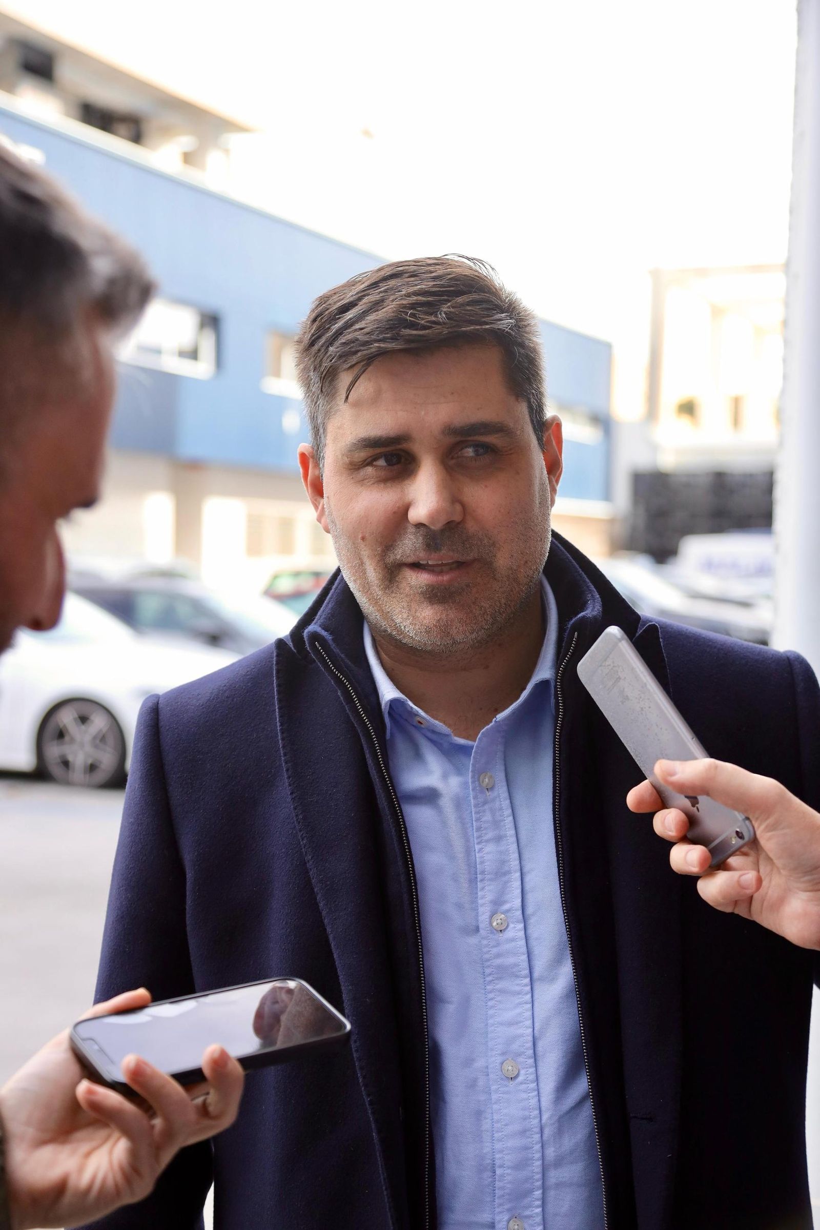 La visita de la AFE a La Rosaleda para reunirse con el Málaga CF, en fotos