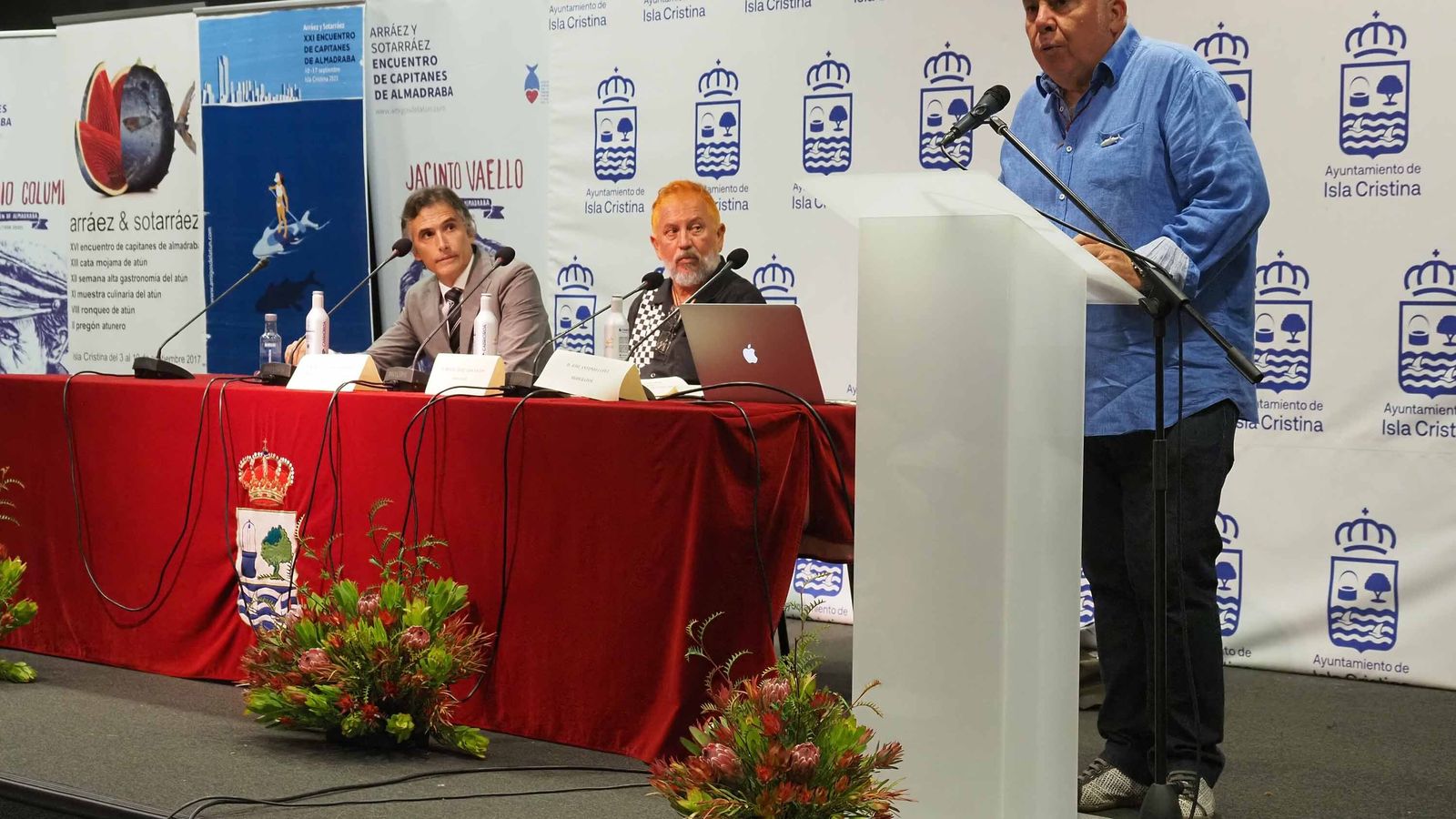 El presidente de 'Thunnus thinnus', José Antonio López, en la presentación del acto