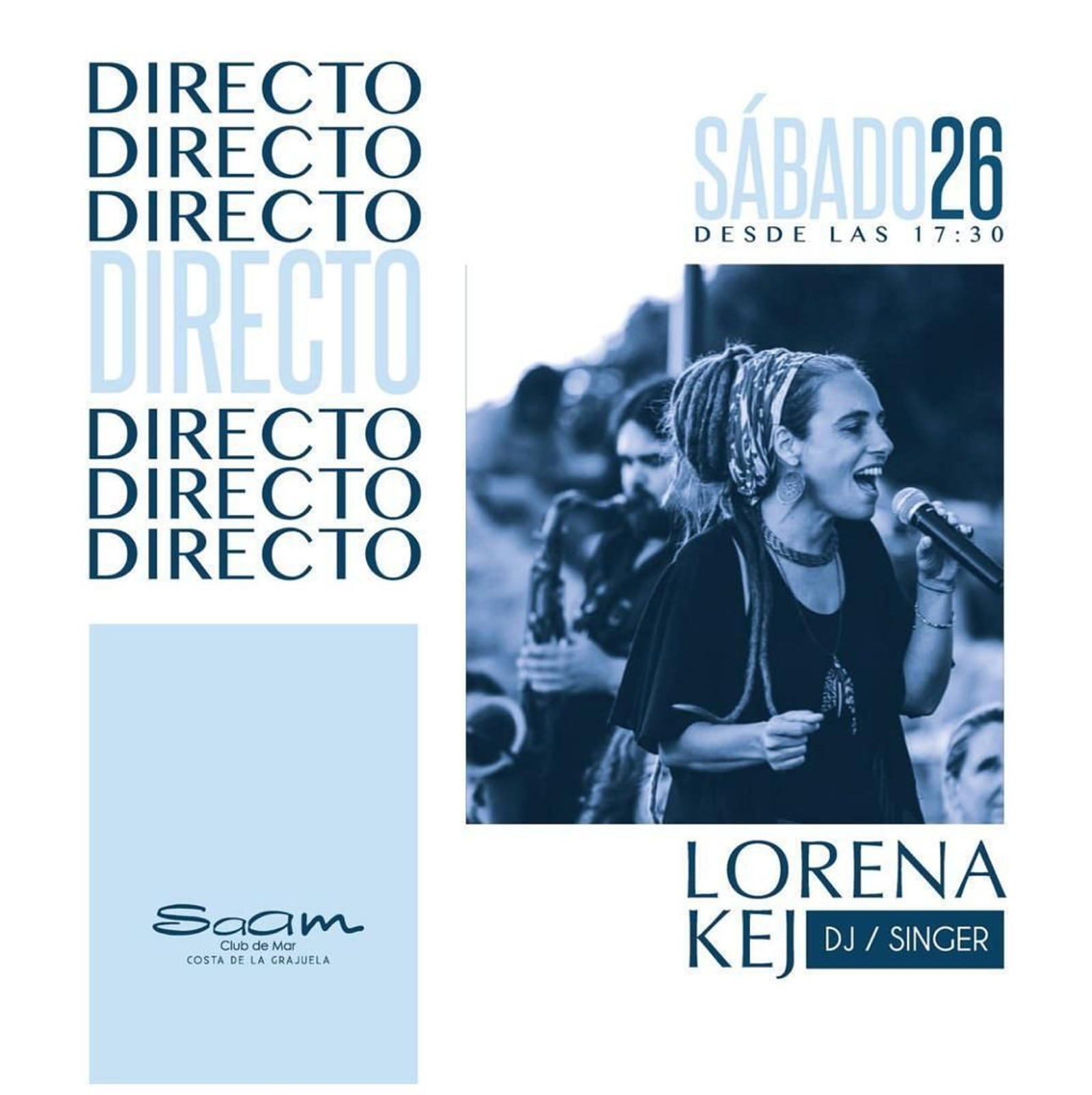 Lorena Kej DJ/Singer en Saam Club de Mar - Chipiona Actuaciones chiringuitos