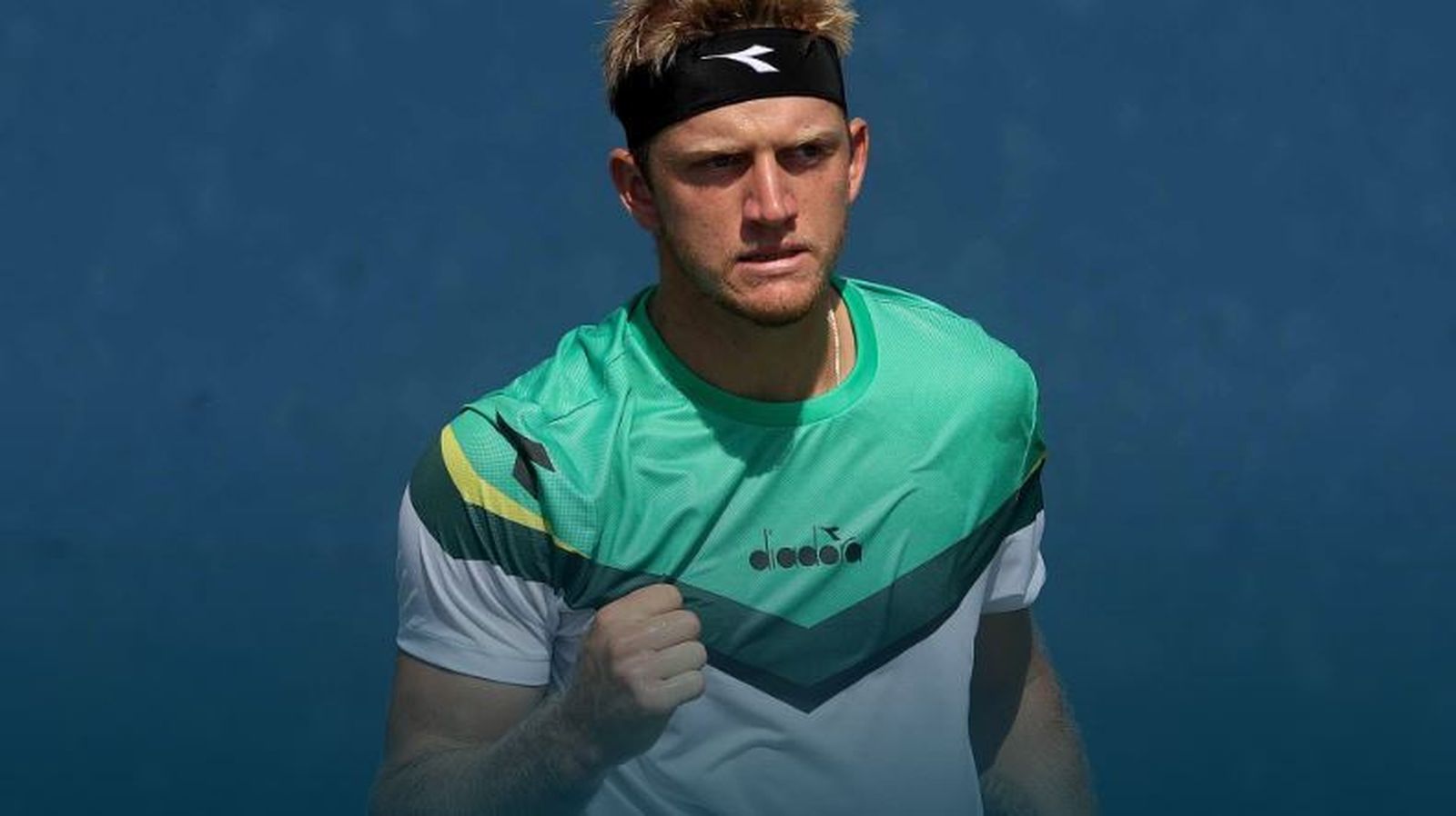 Davidovich celebra un punto en el US Open.