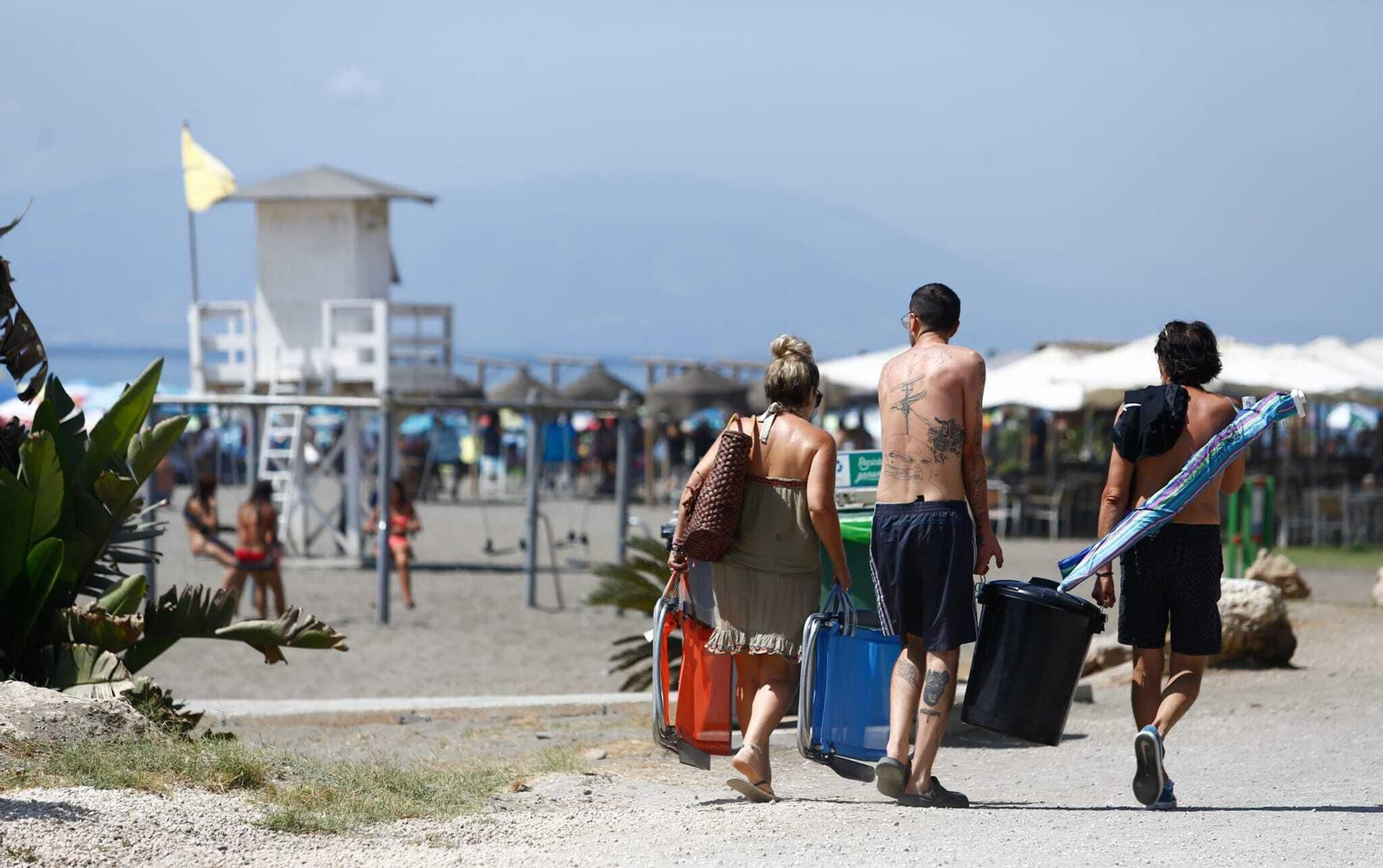 Último domingo de agosto en las playas de Málaga (fotos)