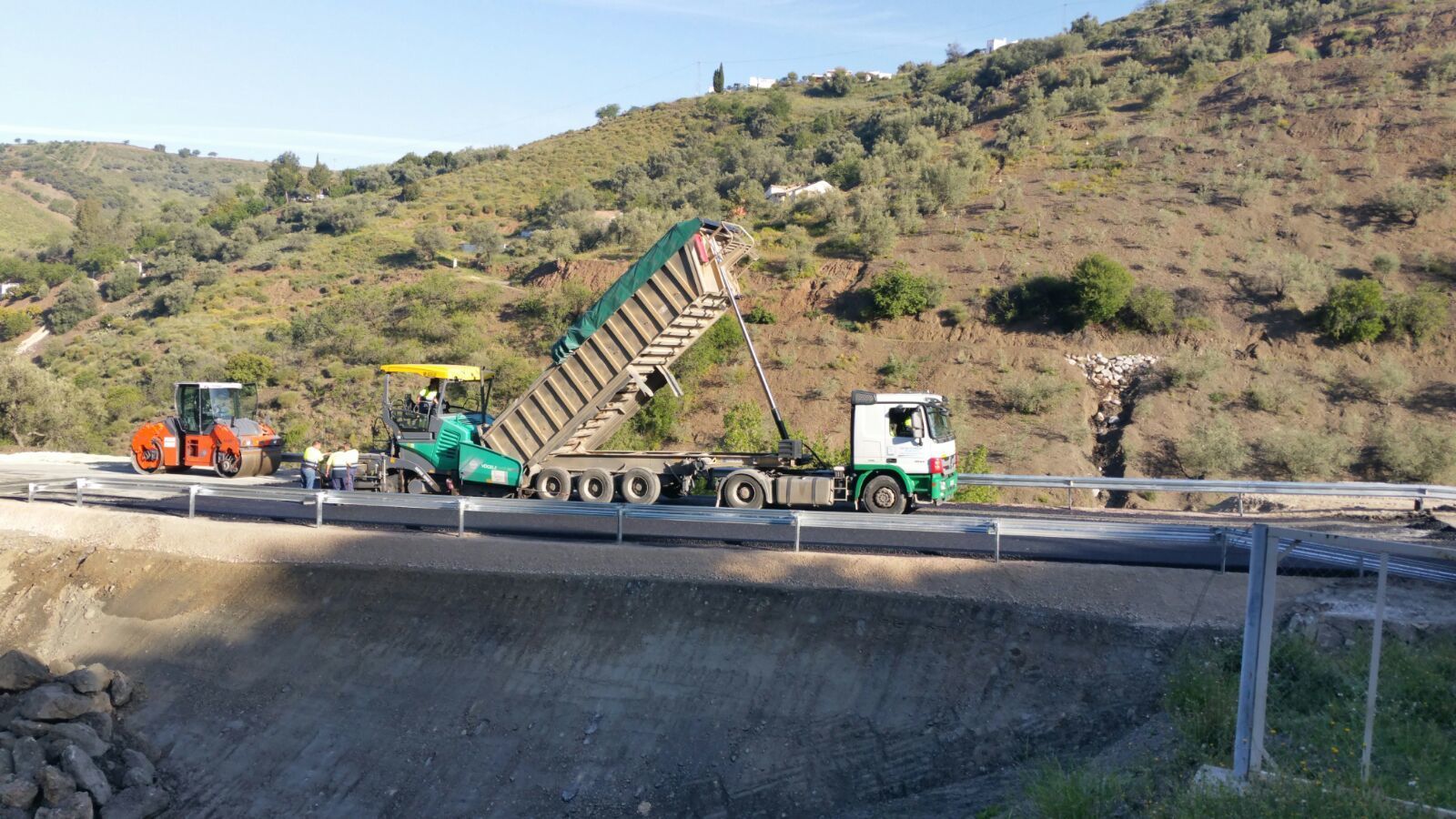 Los trabajos en la vía.
