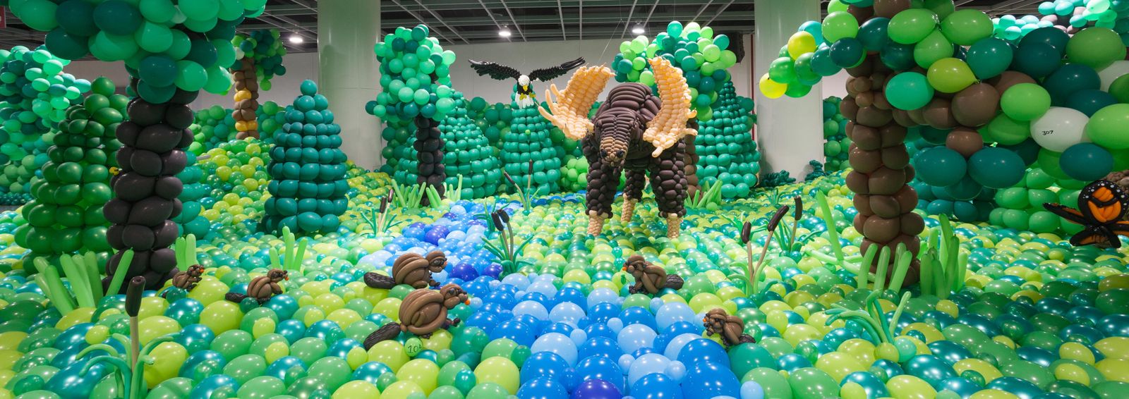 Para el zoológico se han utilizado un total de 473.000 globos.