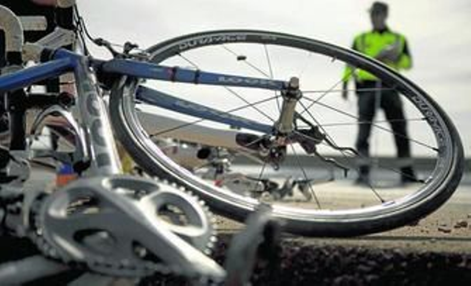 Estado en el que quedó una de las bicicletas tras el accidente.
