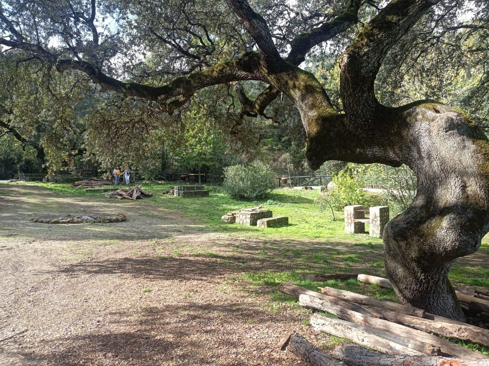 En este merendero se suele instalar el Belén Viviende de Puerto Moral. La ruta empieza y acaba aquí.
