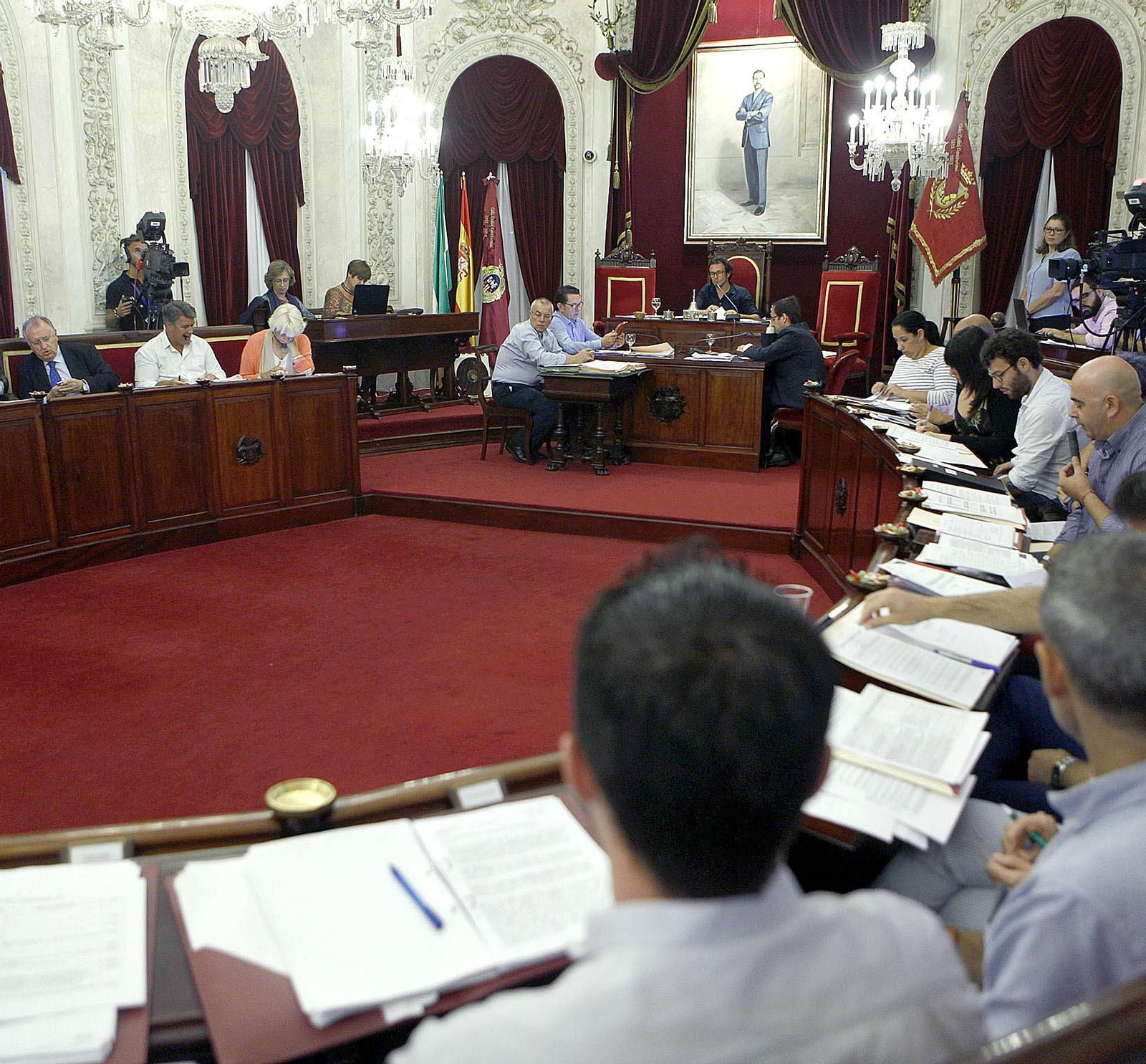 La Corporación municipal en un pleno celebrado a finales del año 2015.