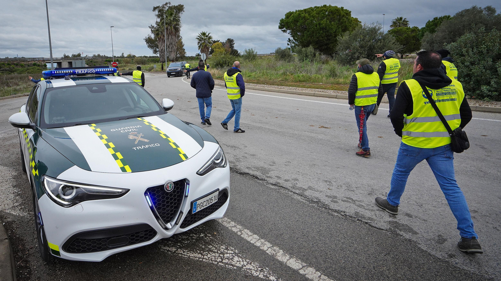 Imágenes de los piquetes informativos en la Ciudad del Transporte