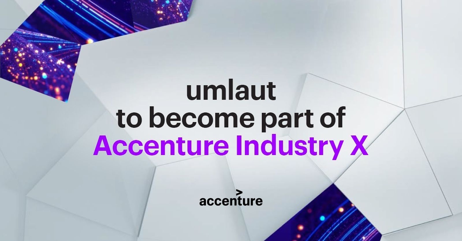 Cartel de la adquisición de Umlat por Accenture.