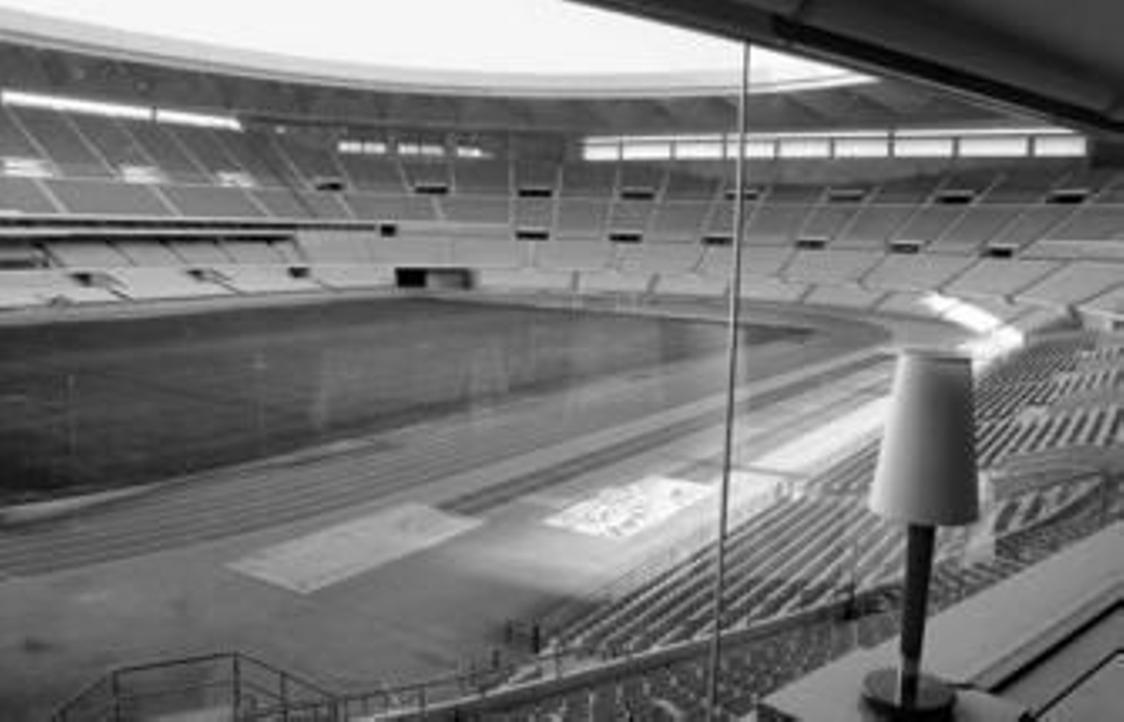 Aspecto que presentaba el martes el Estadio de la Cartuja, en el que la Federación Española obliga a jugar al Betis.