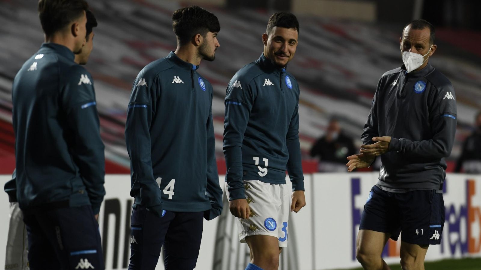 El Nápoles se ejercita en Los Carmenes.