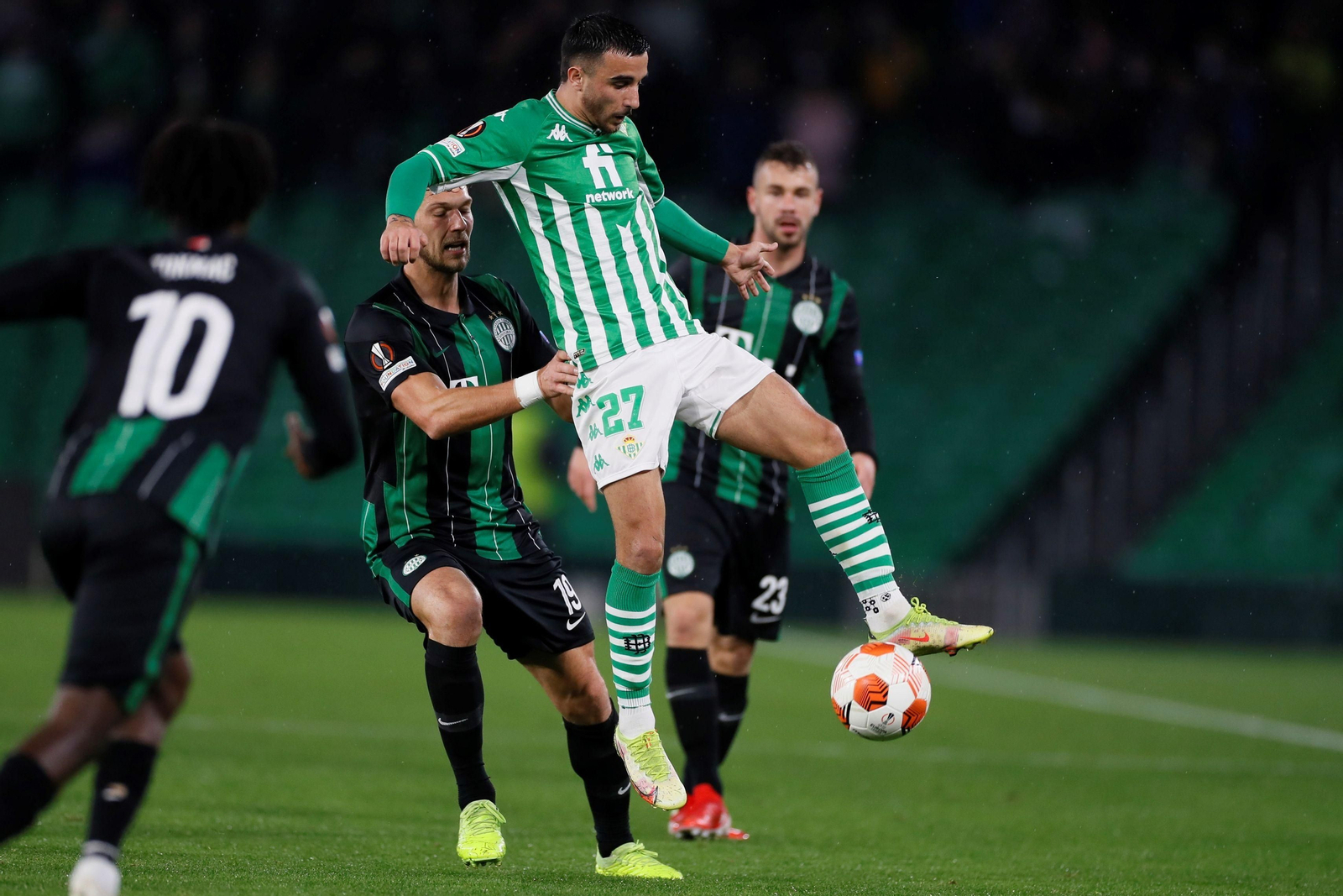 Rober en un partido del Betis de esta temporada.