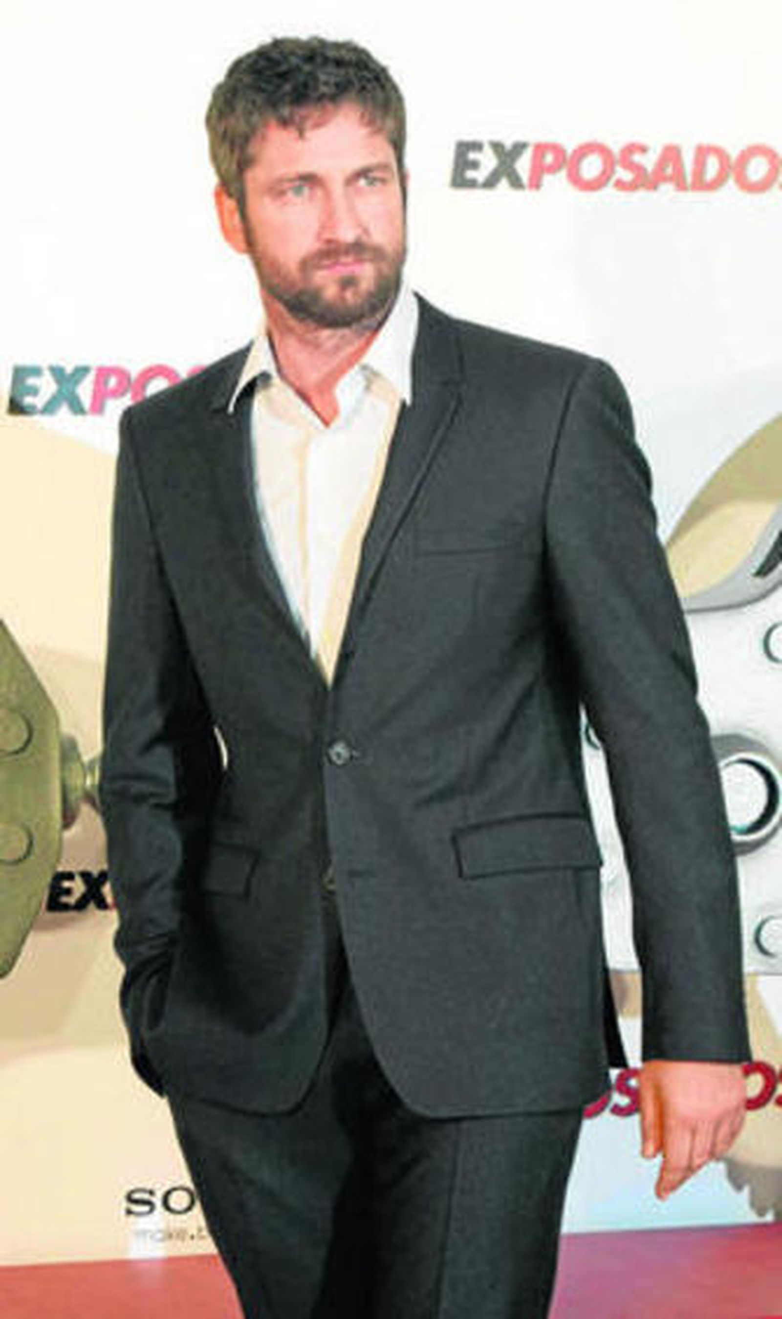 Gerard Butler, en su paso por Madrid para presentar 'Exposados'.