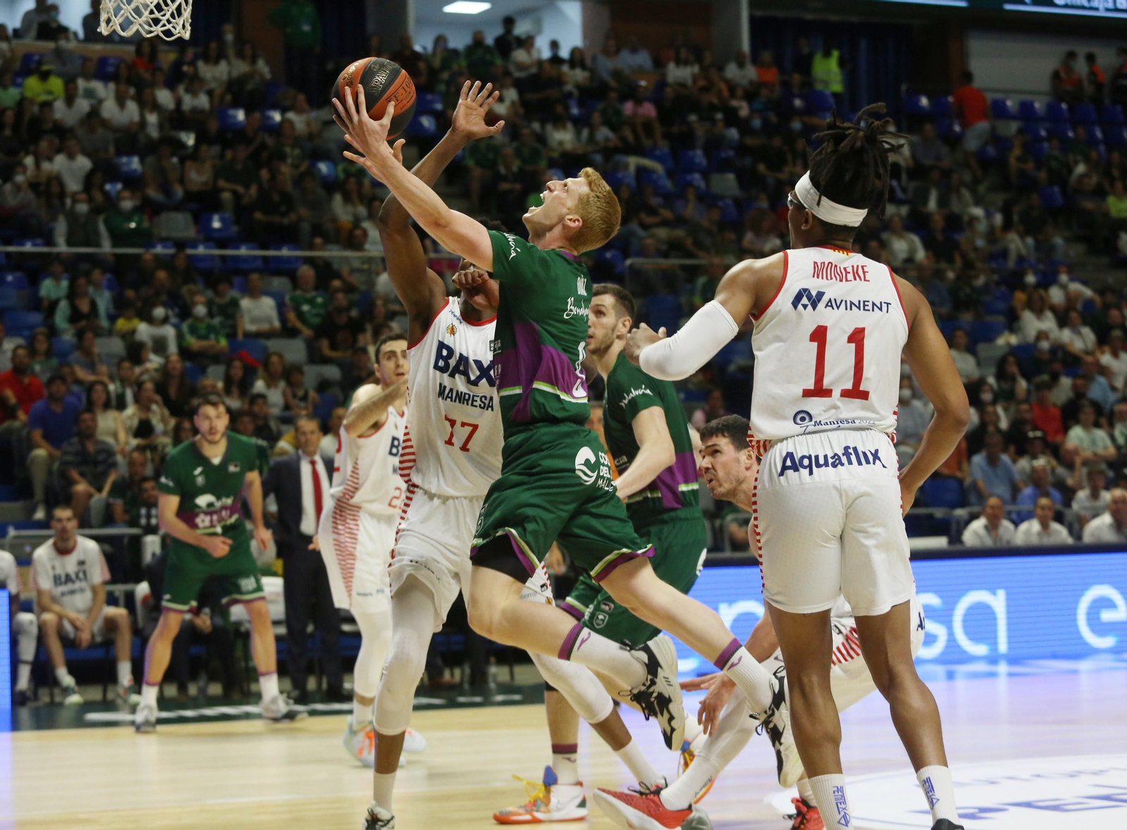 Alberto Díaz, en el partido de la pasada temporada con el Baxi Manresa.