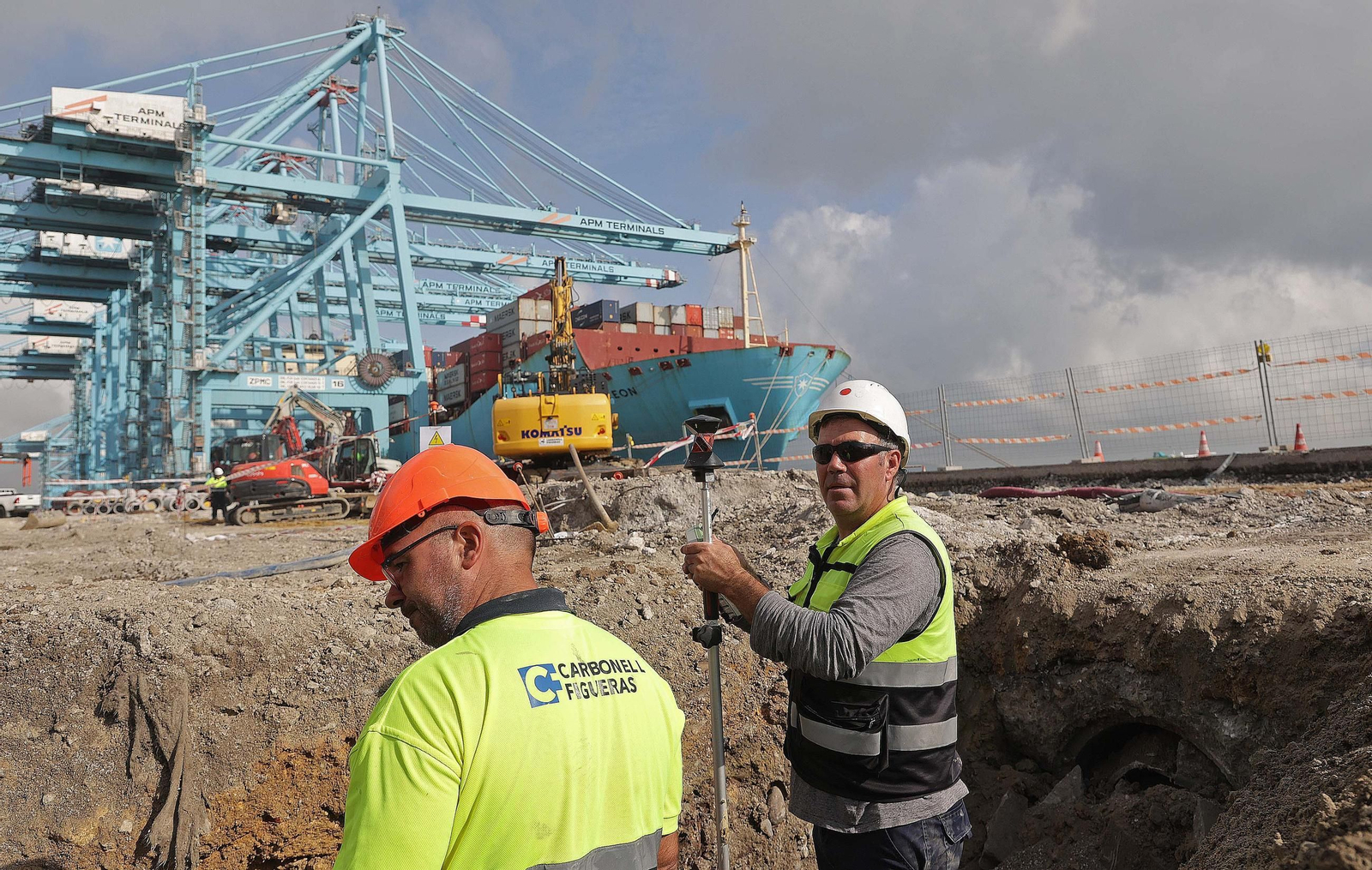 Fotos del proyecto de asfaltado de APM Terminals Algeciras.