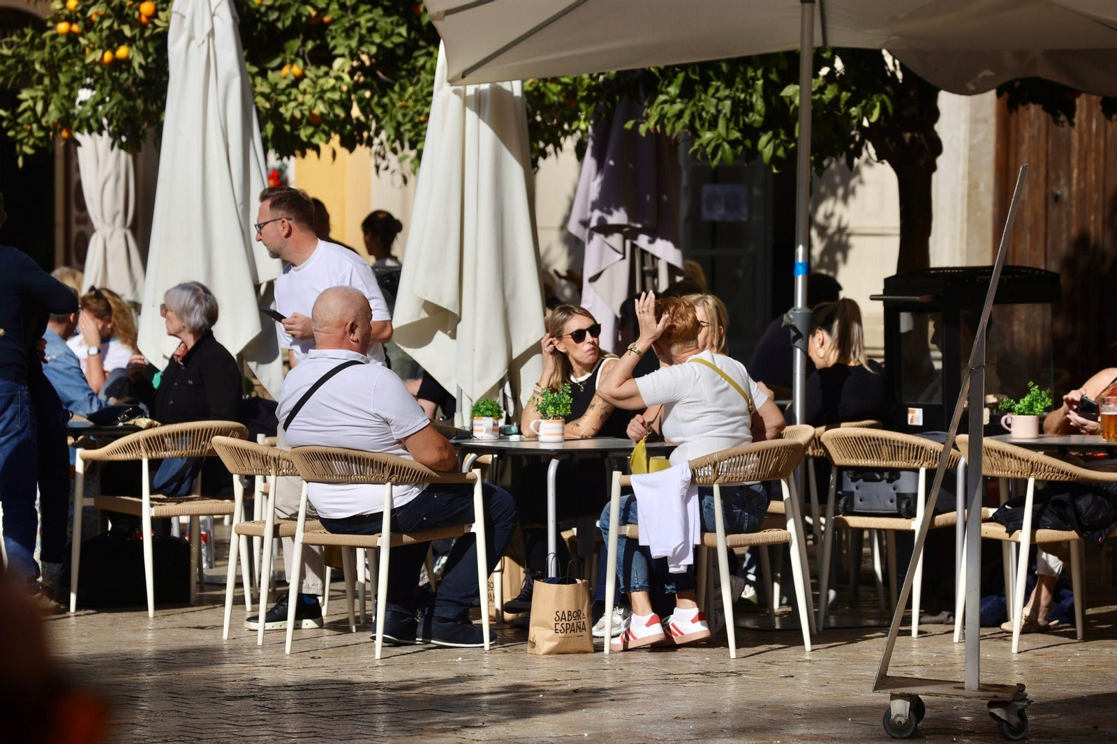 Terrazas de Málaga durante el Puente de la Inmaculada