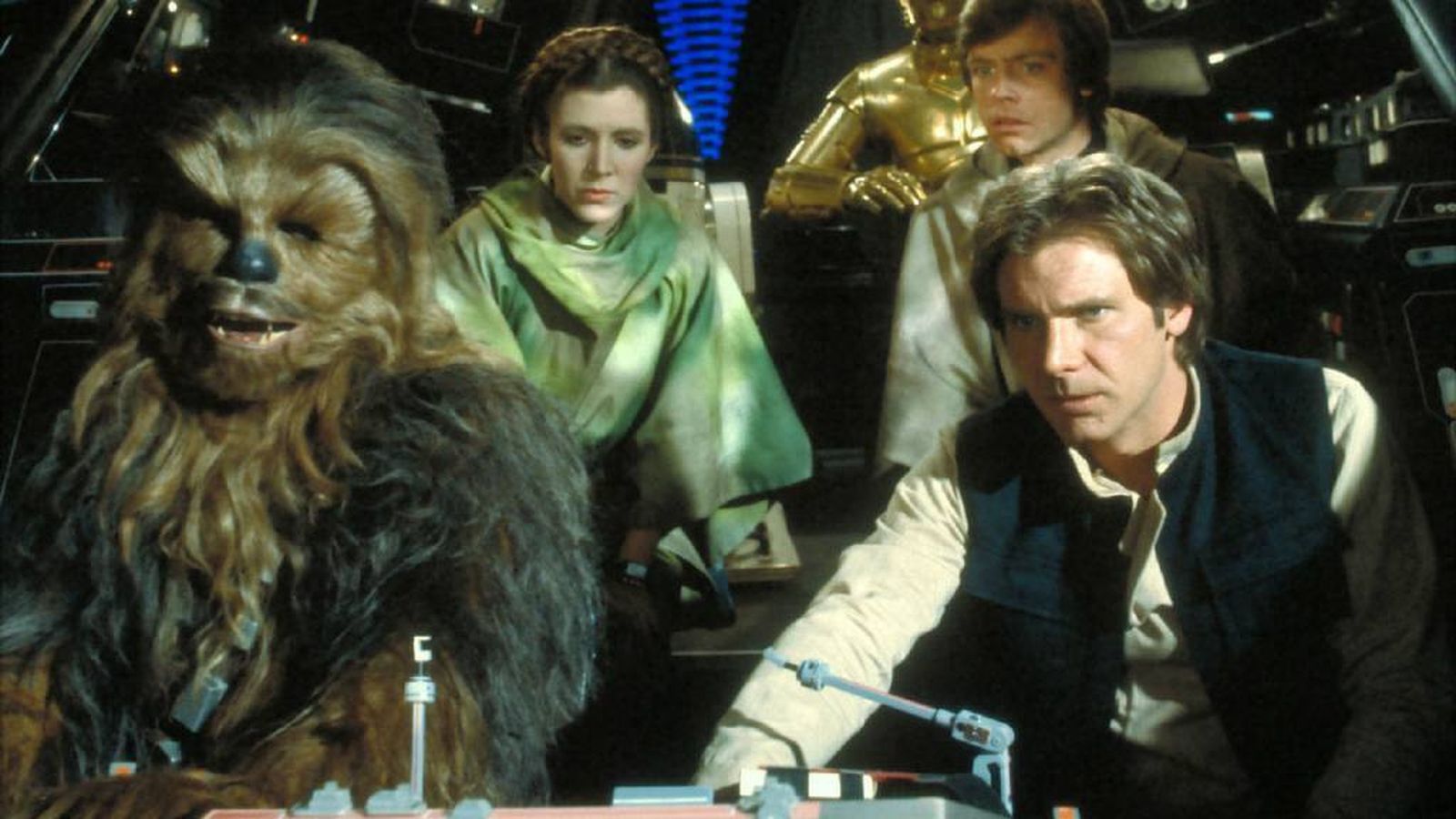 Los protagonistas de la trilogía original de 'Star Wars'.