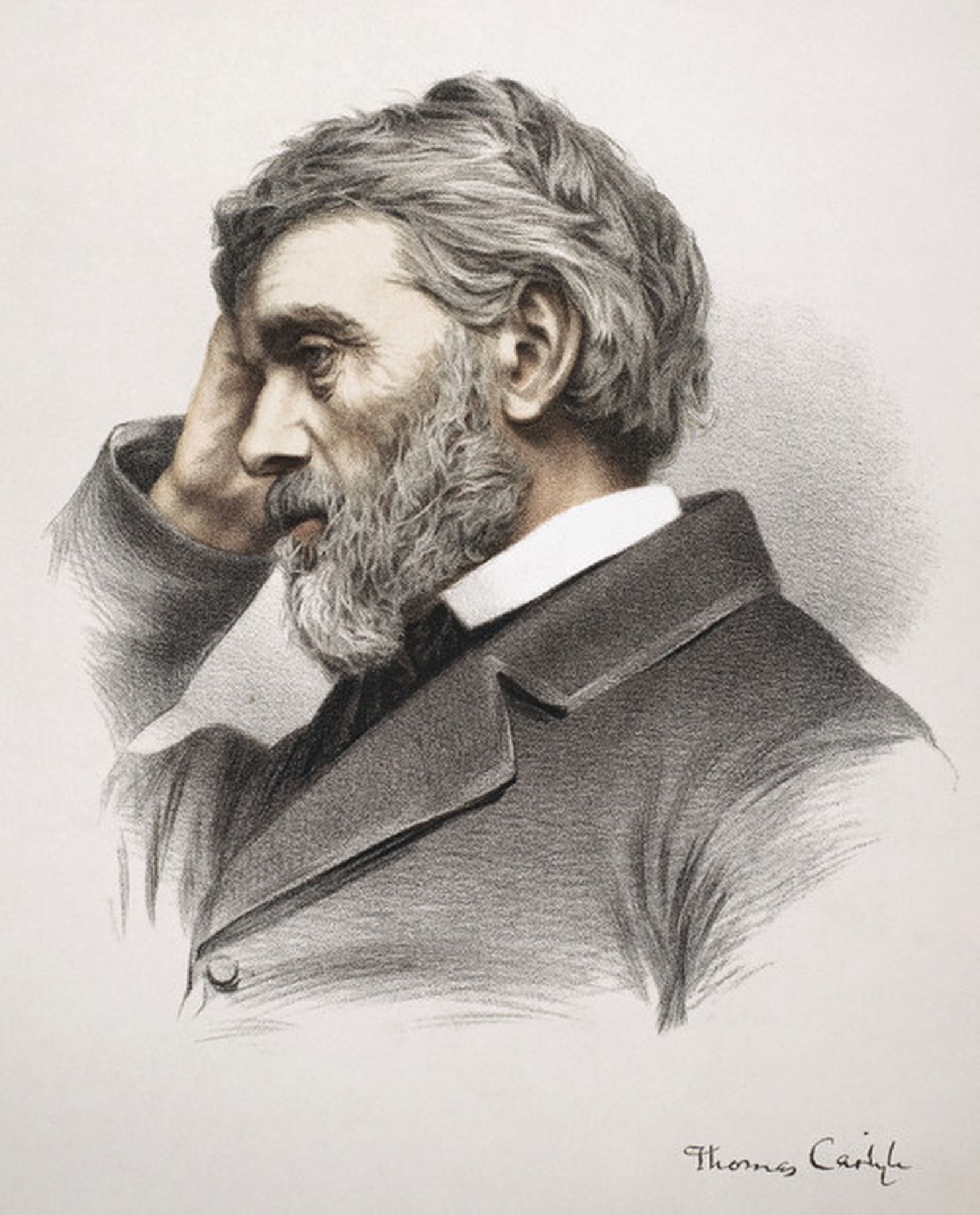 Retrato del filósofo escocés Thomas Carlyle.