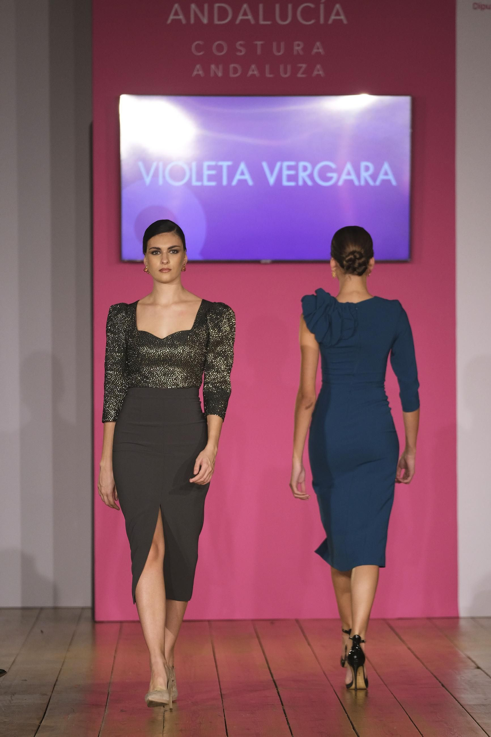 Sobriedad y minimalismo en las invitadas de Violeta Vergara