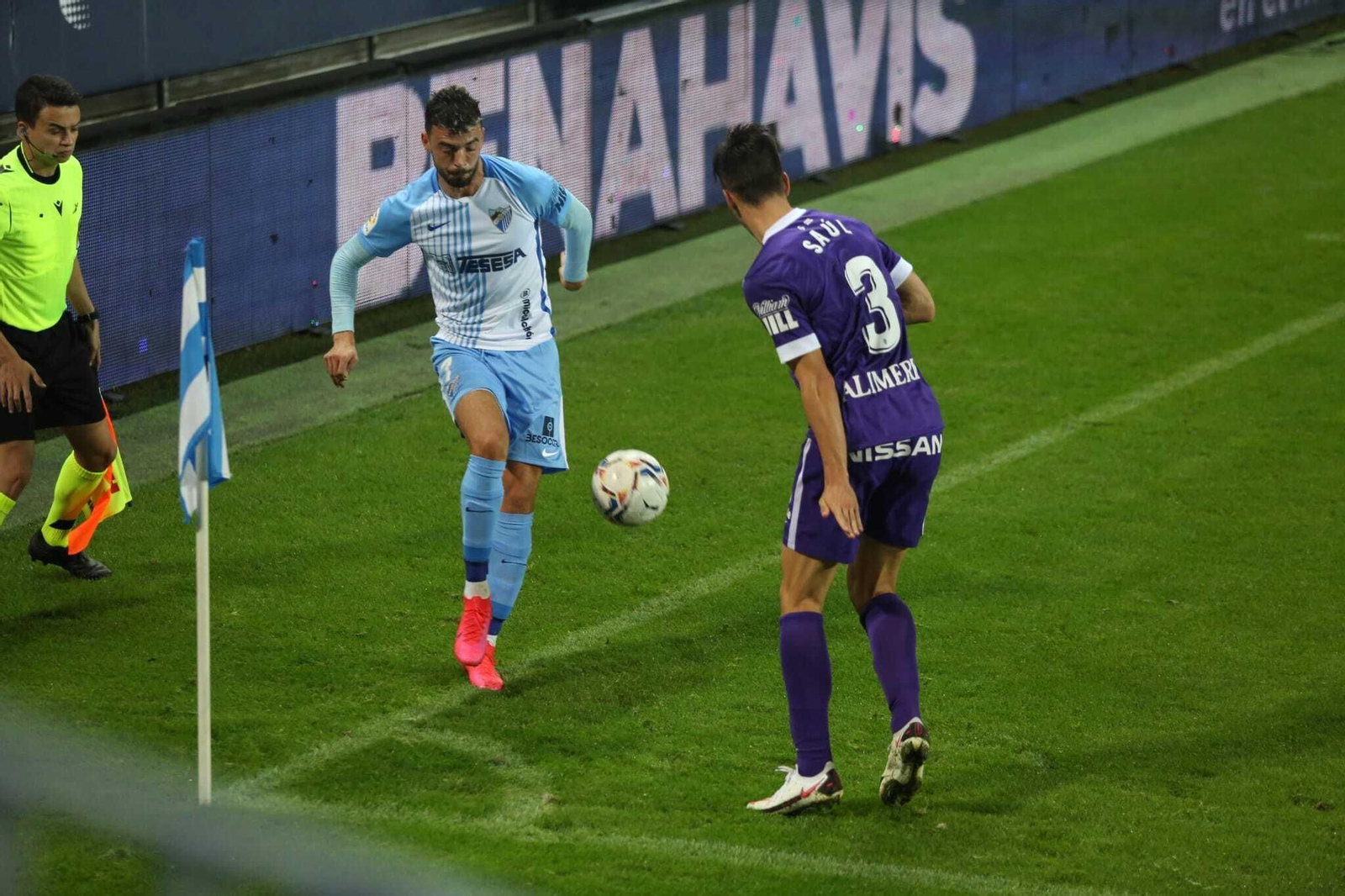 Imagen del Málaga-Sporting.