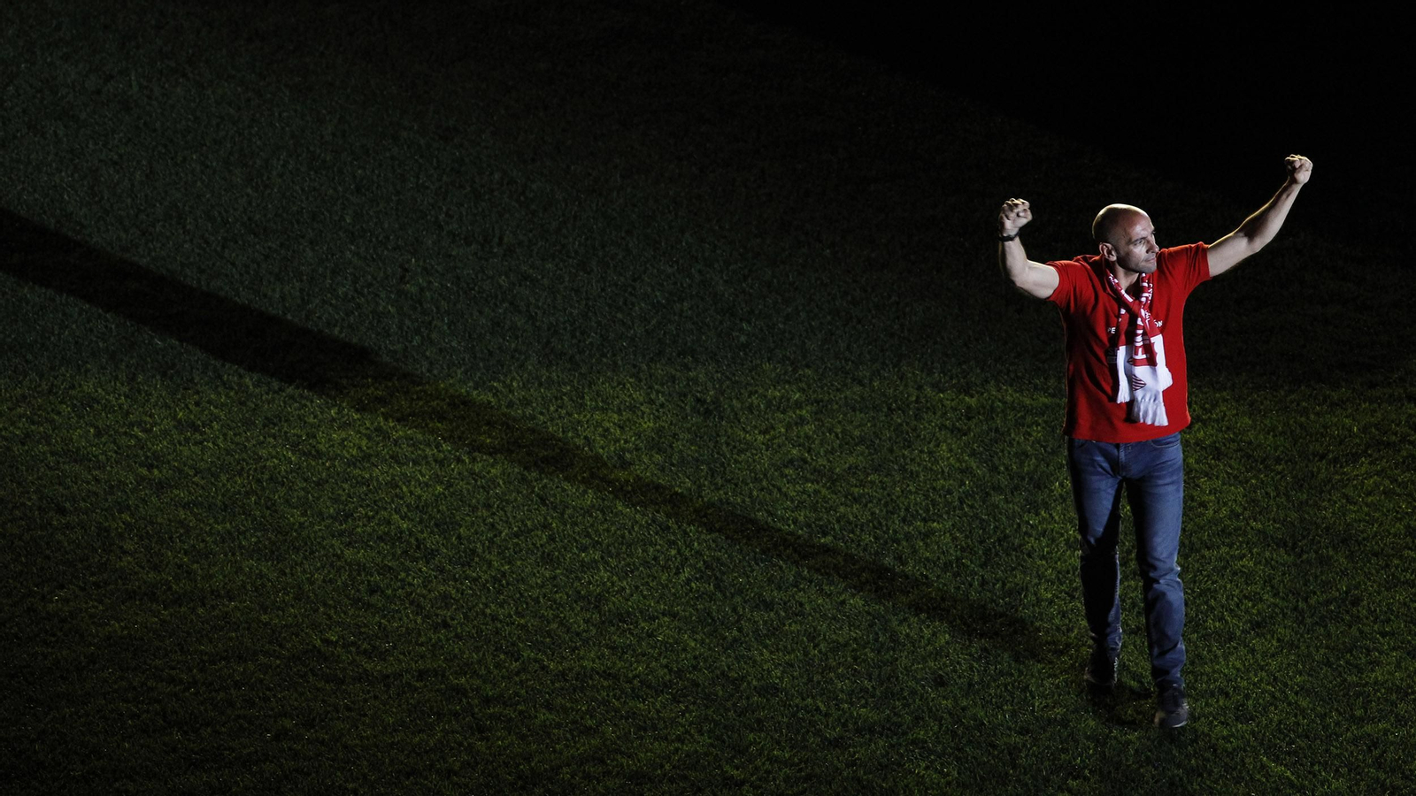 Monchi, en una celebracion.