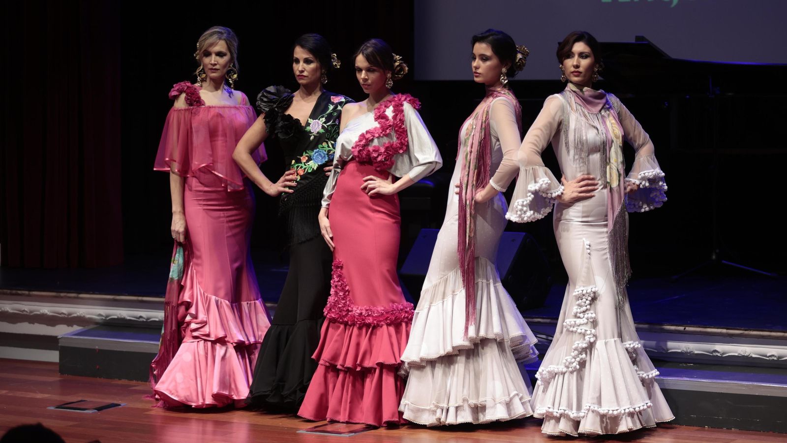 Diseños de la nueva colección de moda flamenca de Ángeles Verano.