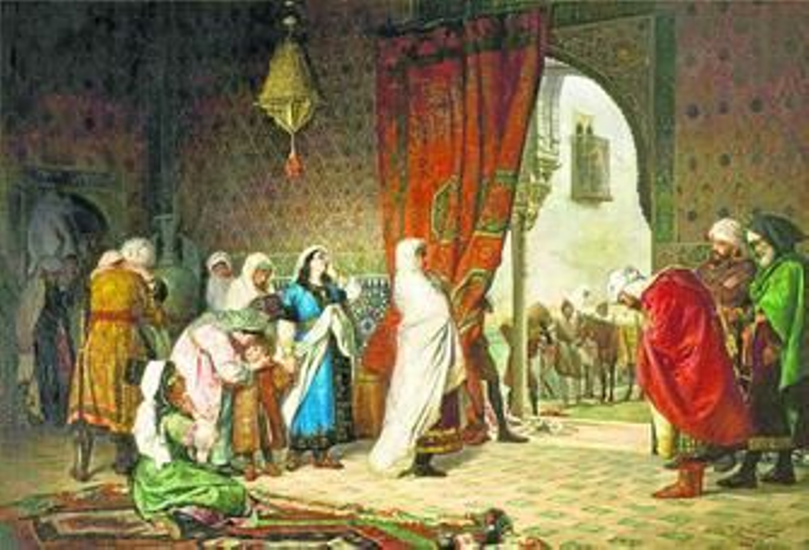 1. Salida de la familia de Boabdil de la Alhambra, de Gómez Moreno. Aixa aparece de blanco. 2. Nani Jiménez en el papel de Isabel de Solís. 3. Isabel la Católica, de Juan de Flandes. 4. Ainhoa Santamaría, en el papel de Beatriz de Bobadilla.