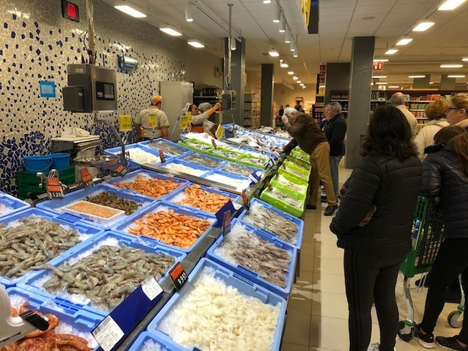 Zona de pescadería de Mercadona.