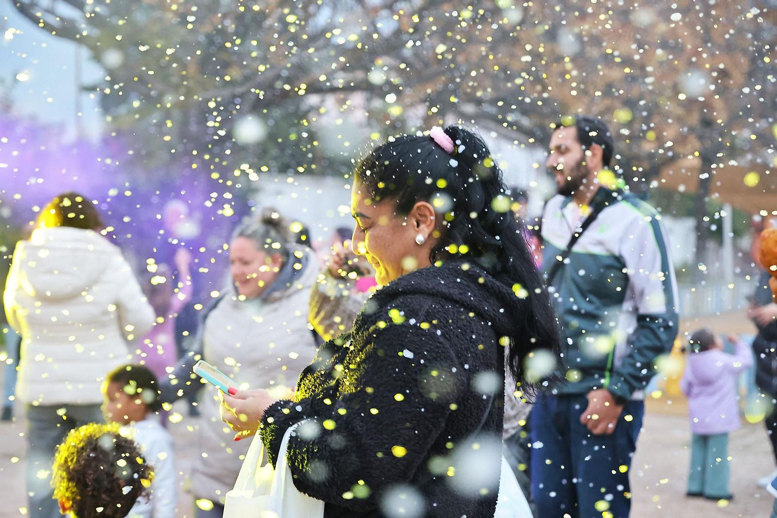 Imágenes de la nevada en el Convento de las Oblatas