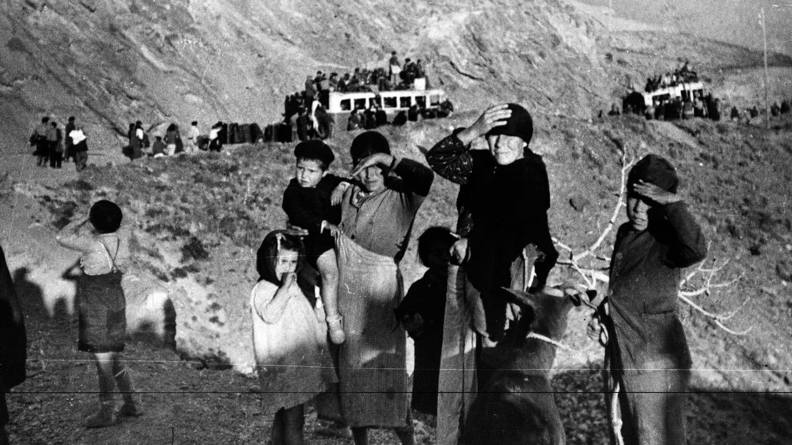 Imagen de la huida de Málaga tomada por el fotógrafo Hazen Sise.