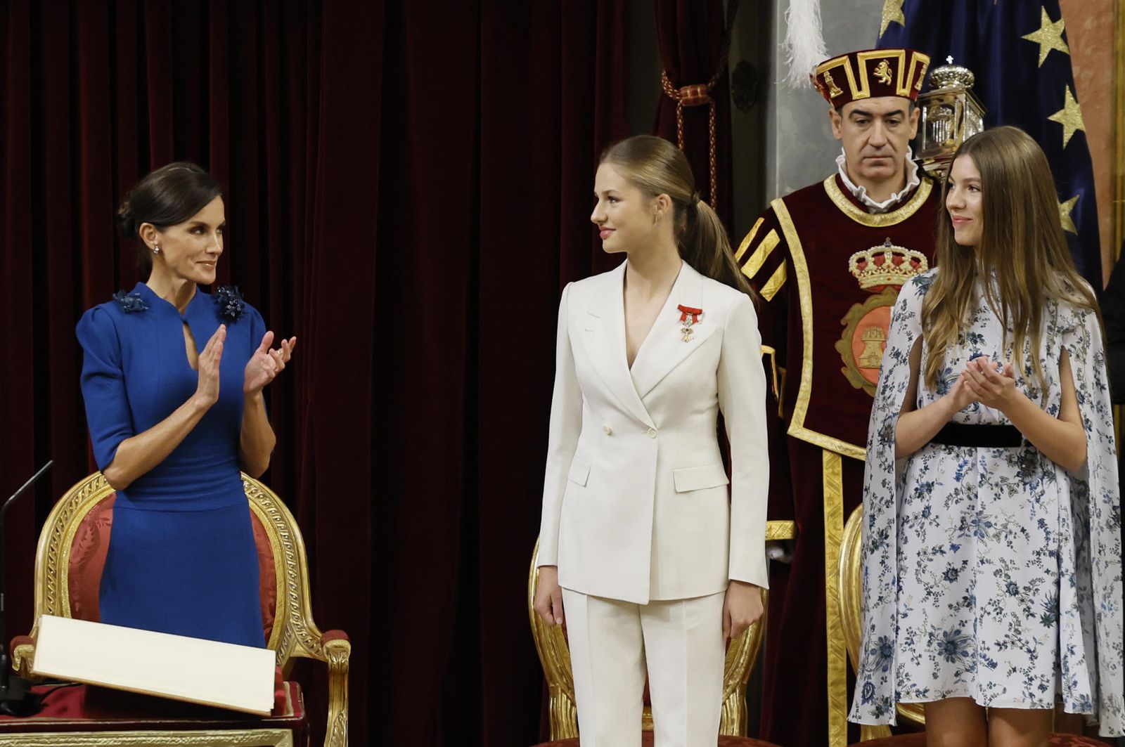 La princesa Leonor en el acto de jura de la Constitución