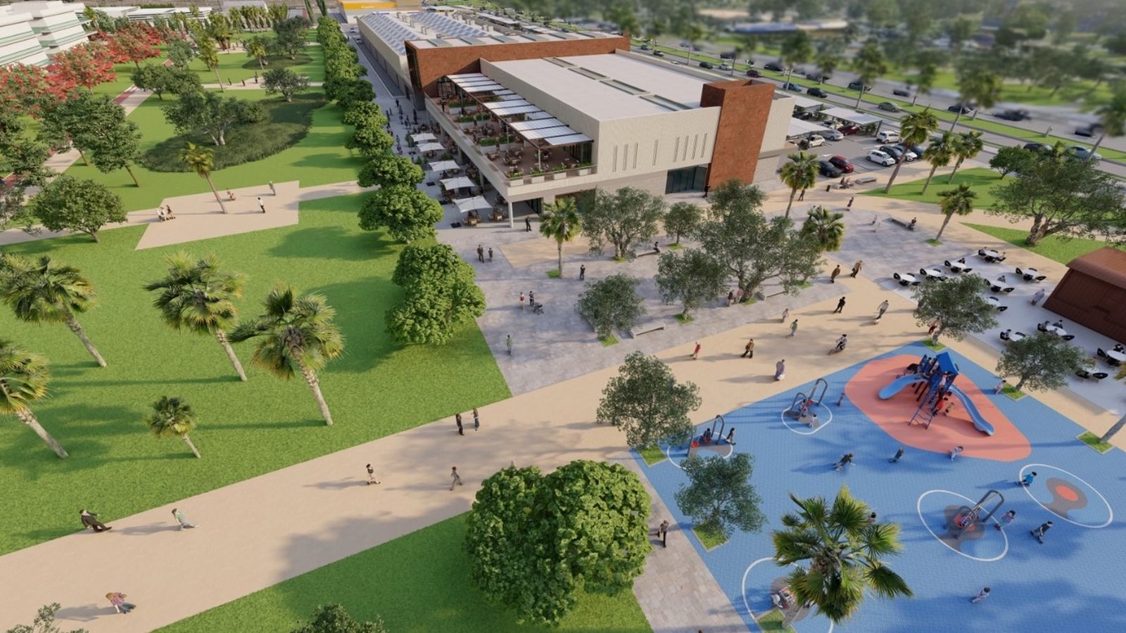 Maqueta virtual del parque comercial de El Toyo.