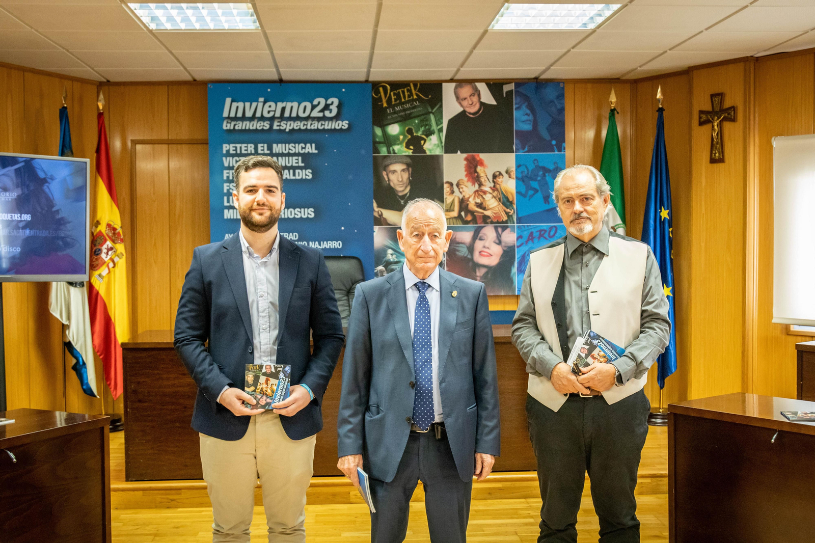 Gabriel Amat con Juan Carlos Muyor y Juan José Martín Uceda.