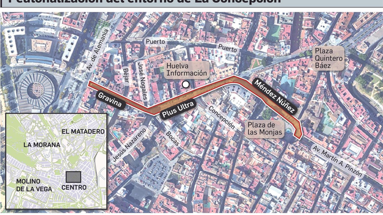 Peatonalización del entorno de La Concepción.