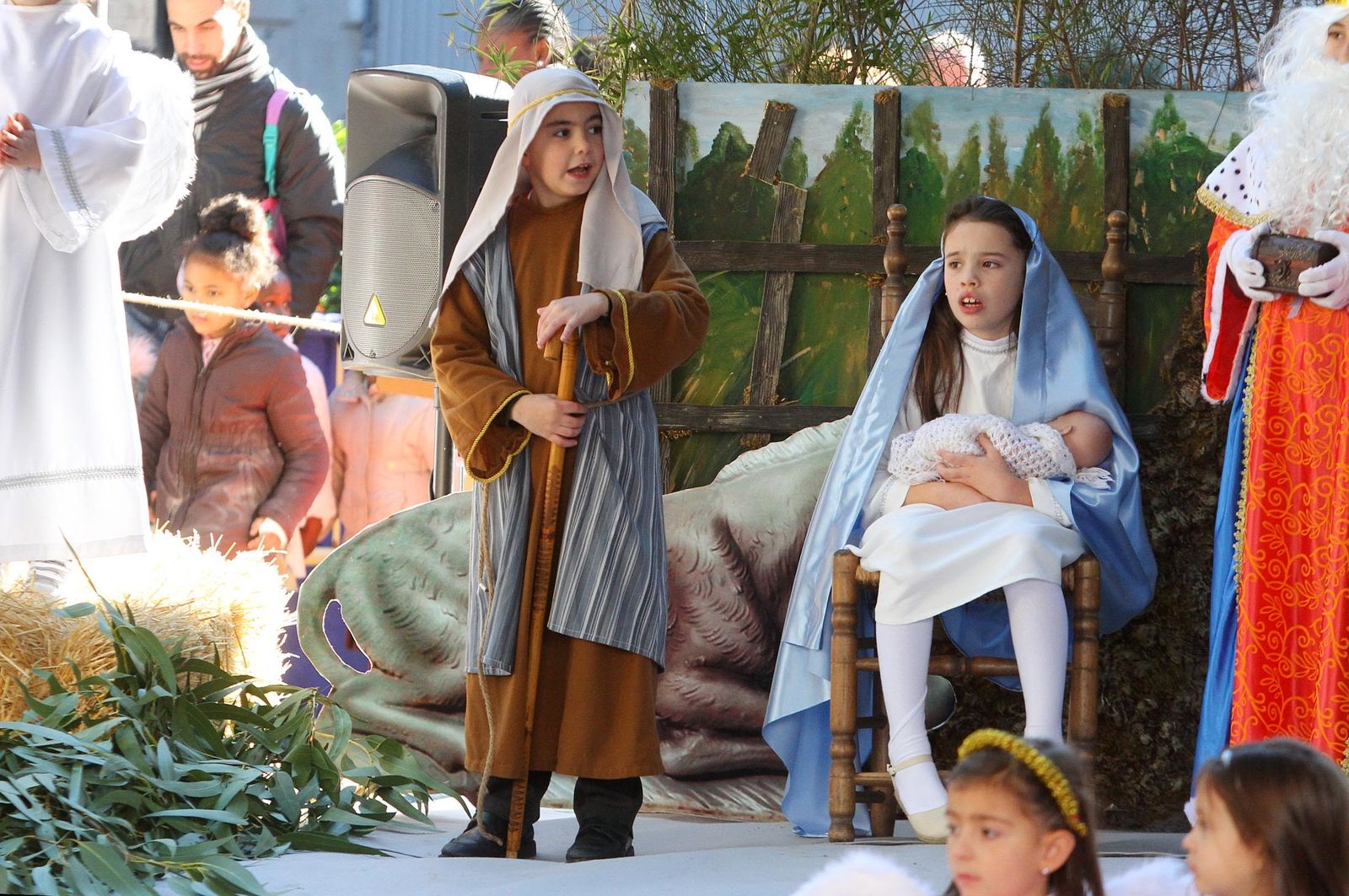 Imágenes del Belén viviente del Colegio María Inmaculada.