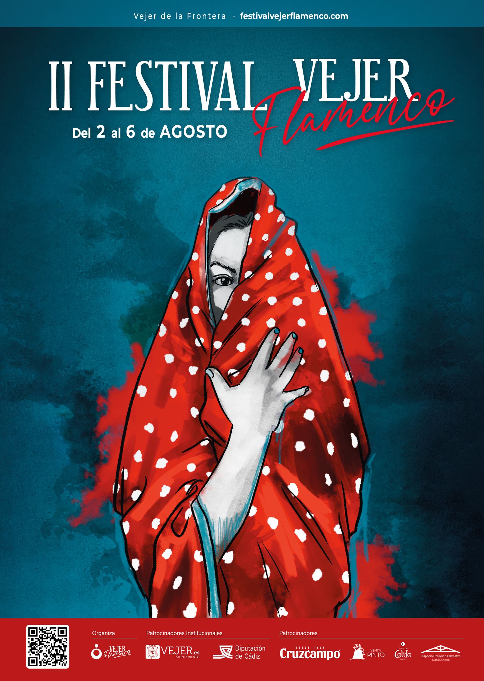 Cartel del II Festival Vejer Flamenco.