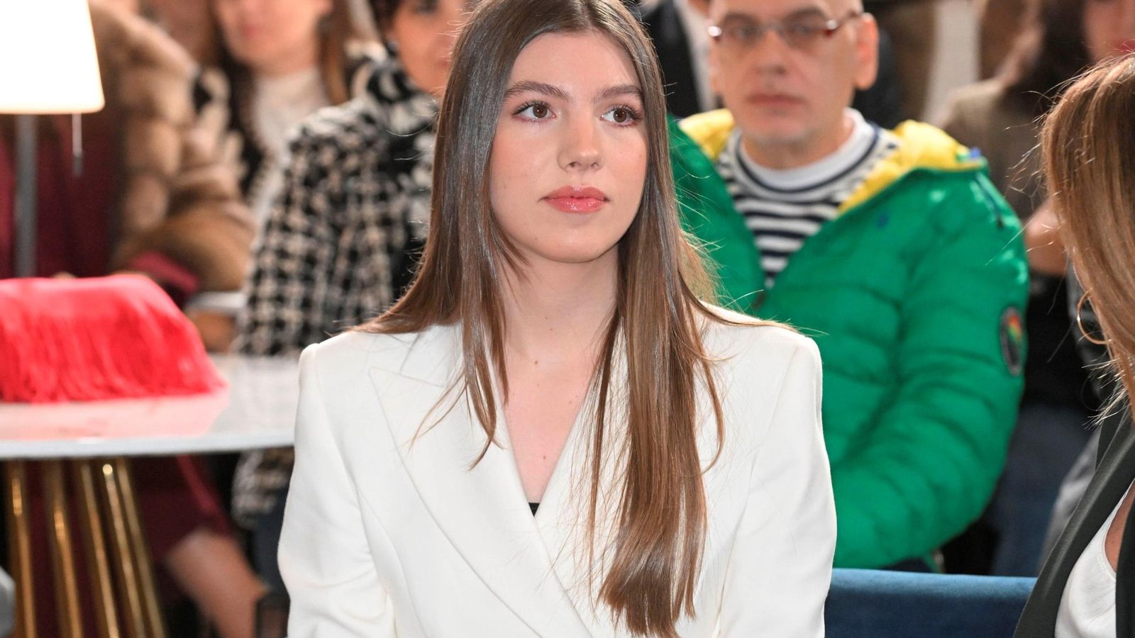 La infanta en su primer acto oficial en solitario La infanta en su primer acto oficial en solitario