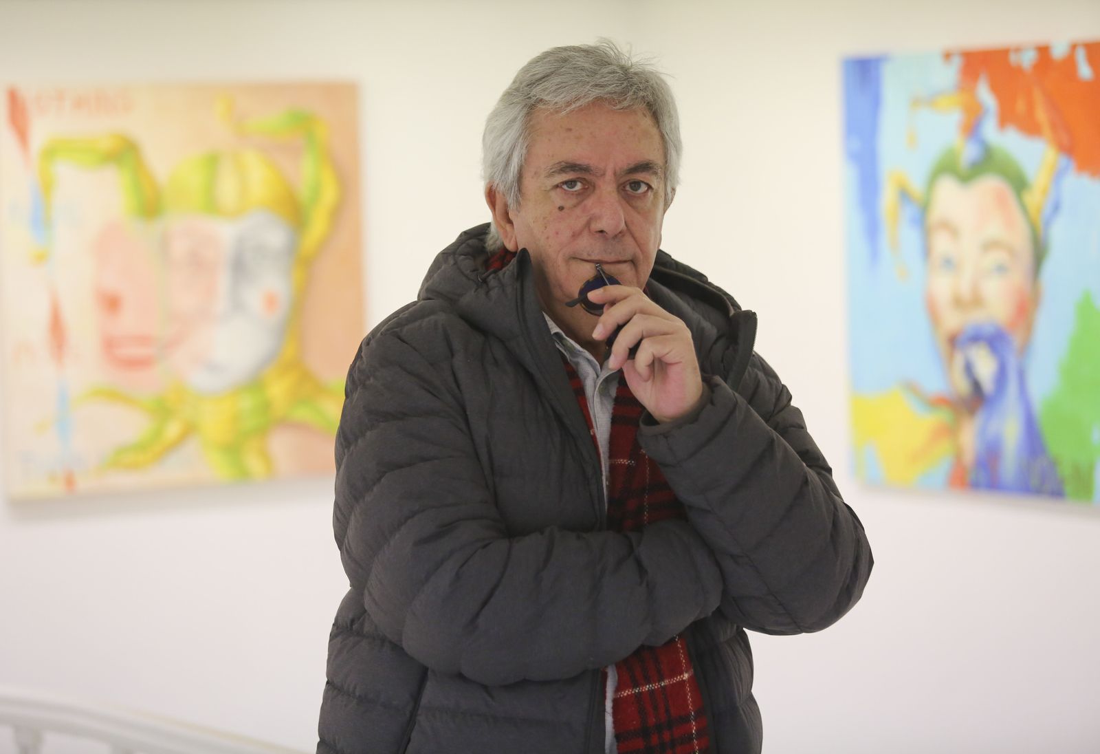 Chema Cobo, en una de sus exposiciones recientes en Málaga.