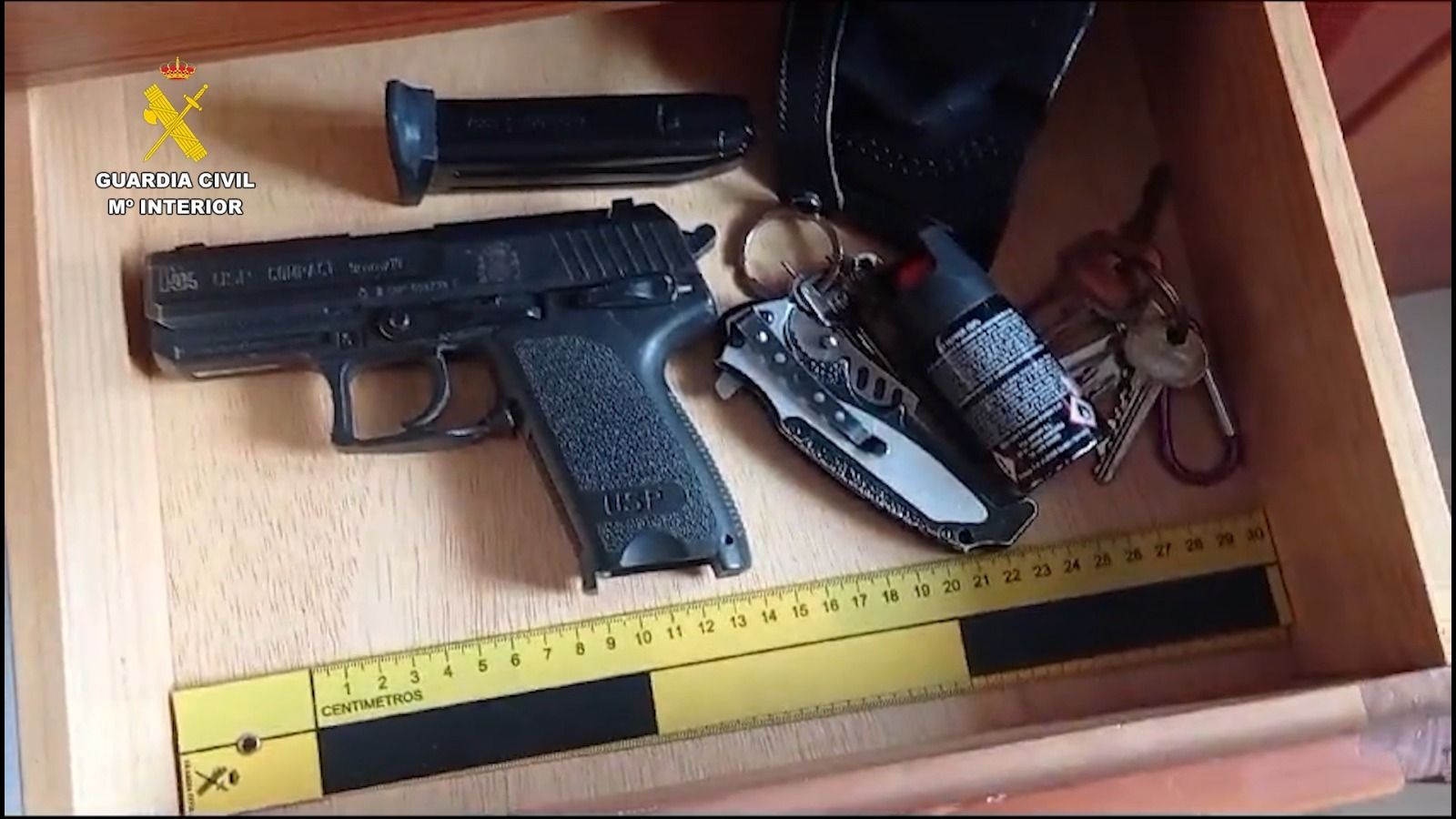 Efectos intervenidos en los registros en los domicilios de los detenidos