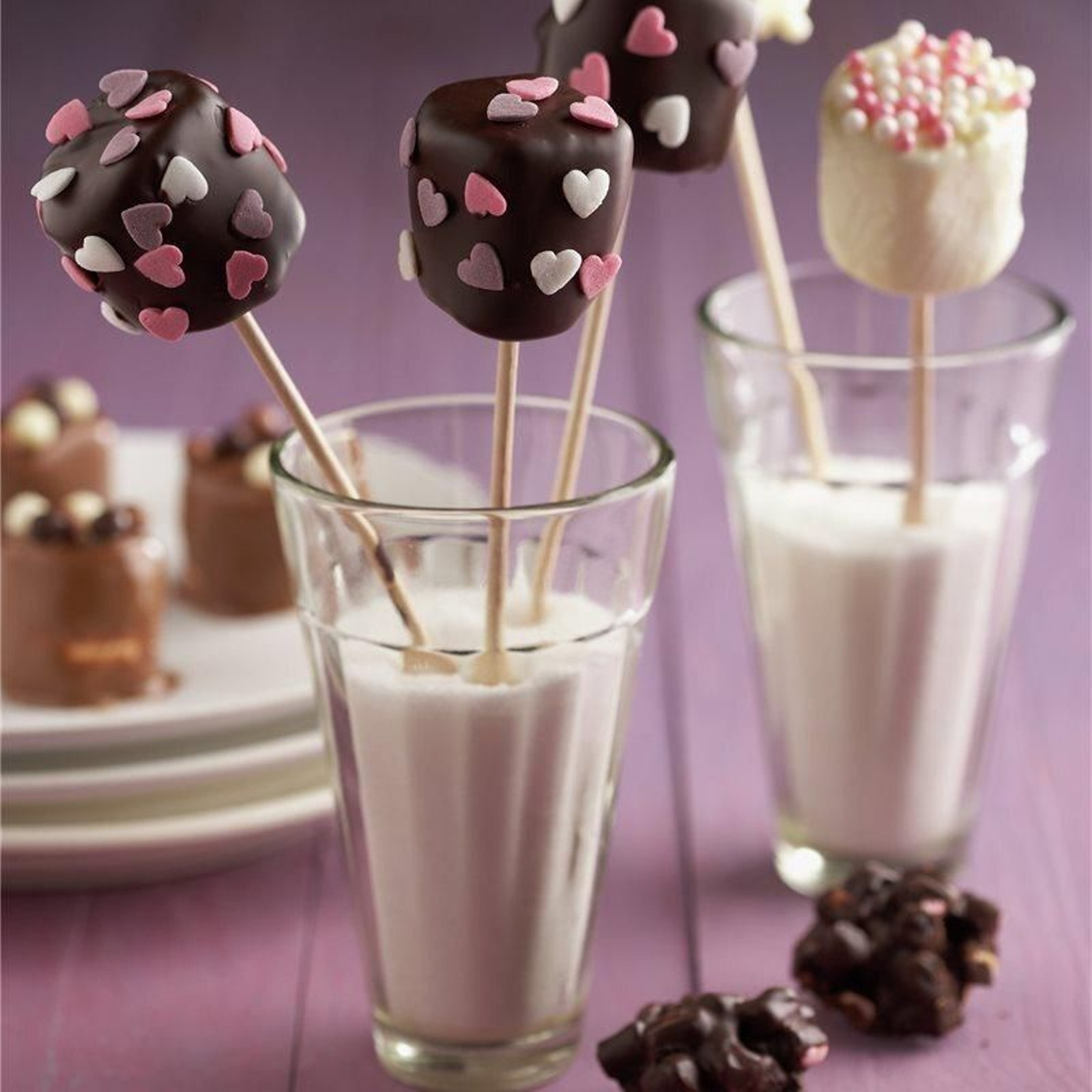 Nubes de azúcar con chocolate.