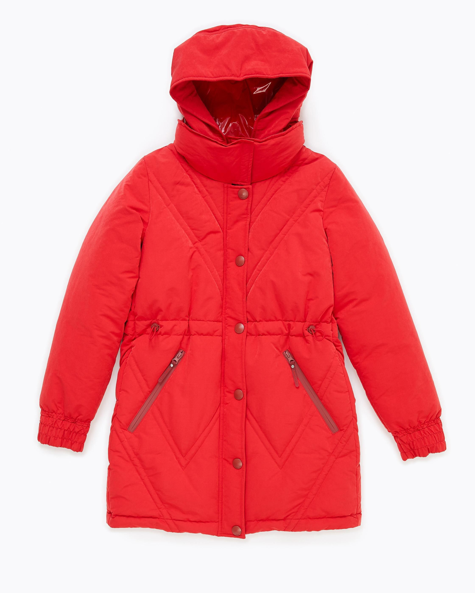 Plumas rojo con capucha de Bimba y Lola.