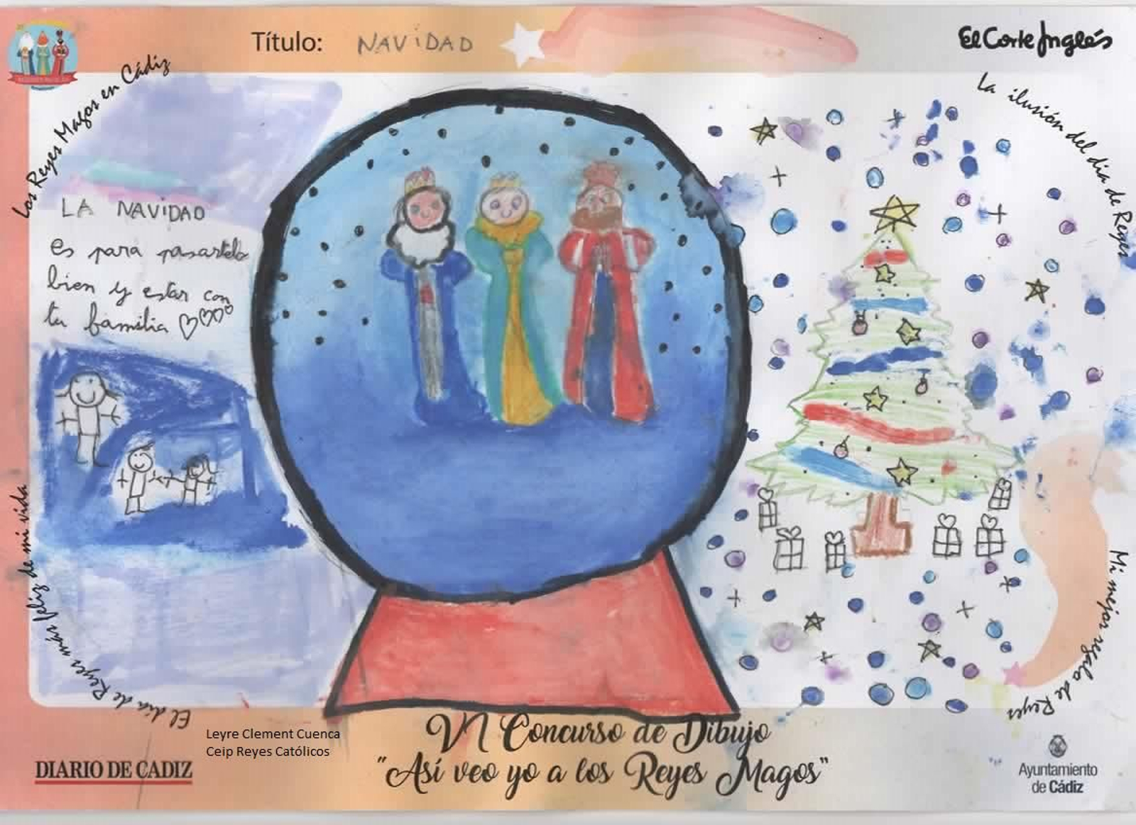 Los dibujos ganadores y semifinalistas del concurso 'Así veo yo a los Reyes Magos' en Cádiz.