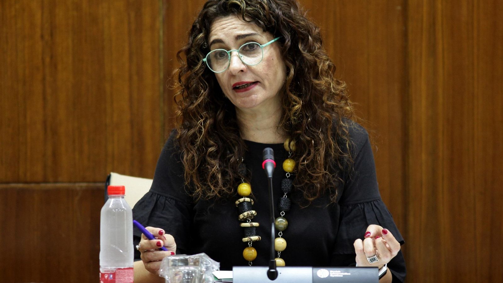 María Jesús Montero, en el Parlamento andaluz. María Jesús Montero, en el Parlamento andaluz.