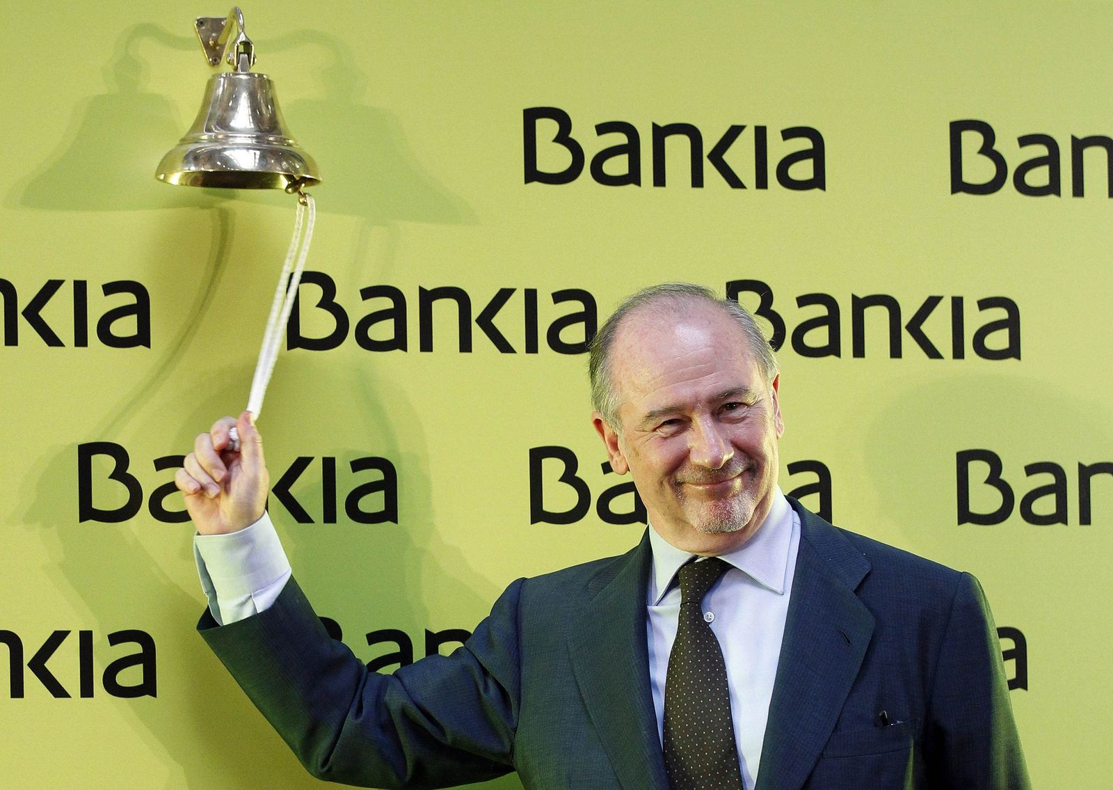 Rodrigo Rato, el pasado 20 de julio de 2011, día en el que Bankia comenzó a operar en Bolsa.